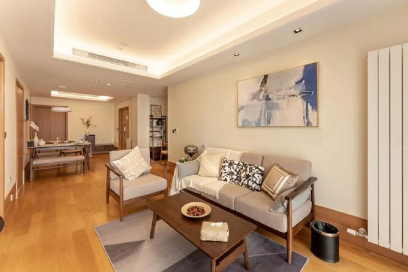 Living room, Bed in Green Court Place Jingqiao Middle Ring Shanghai