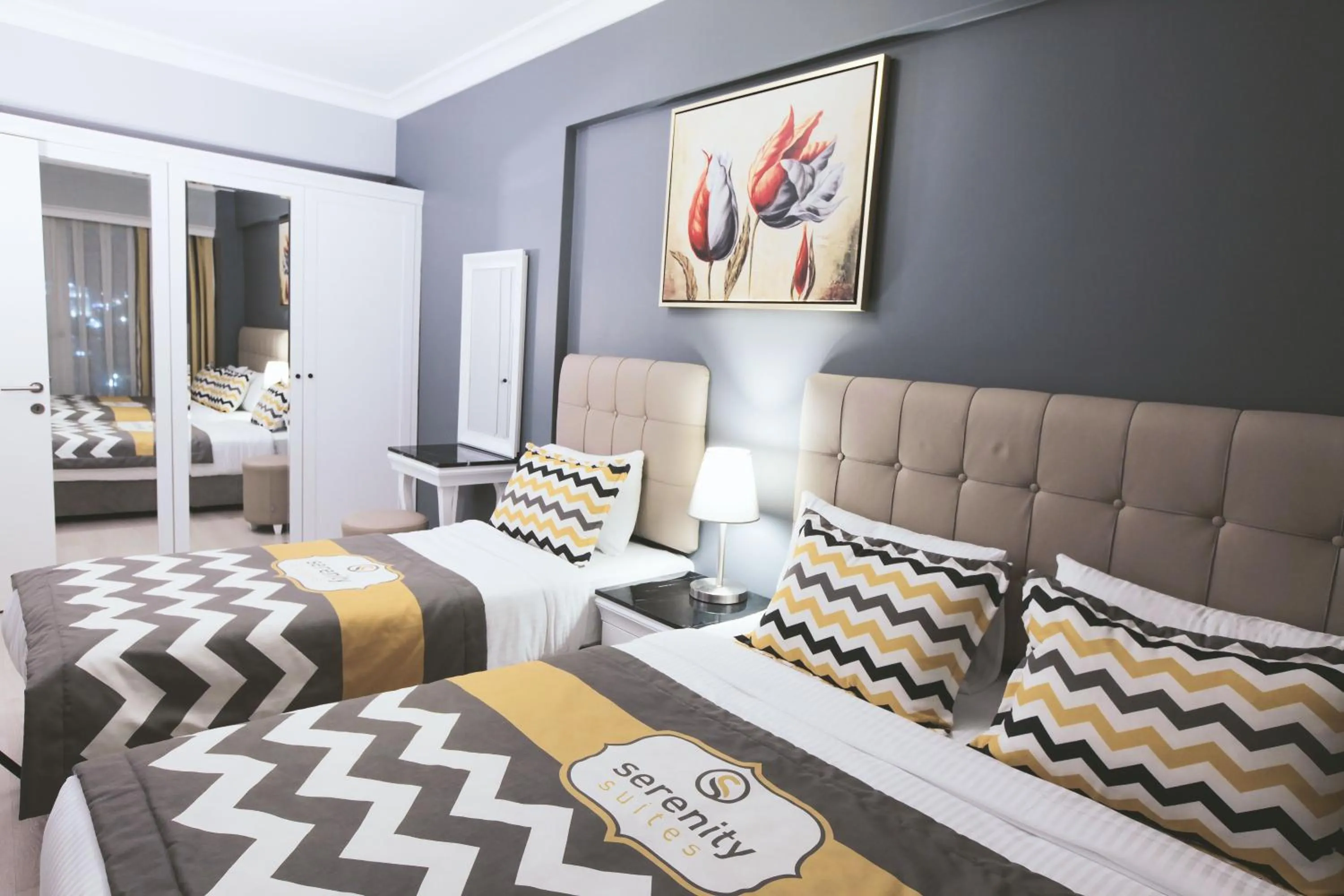 Bedroom, Bed in Serenity Suites Istanbul Airport