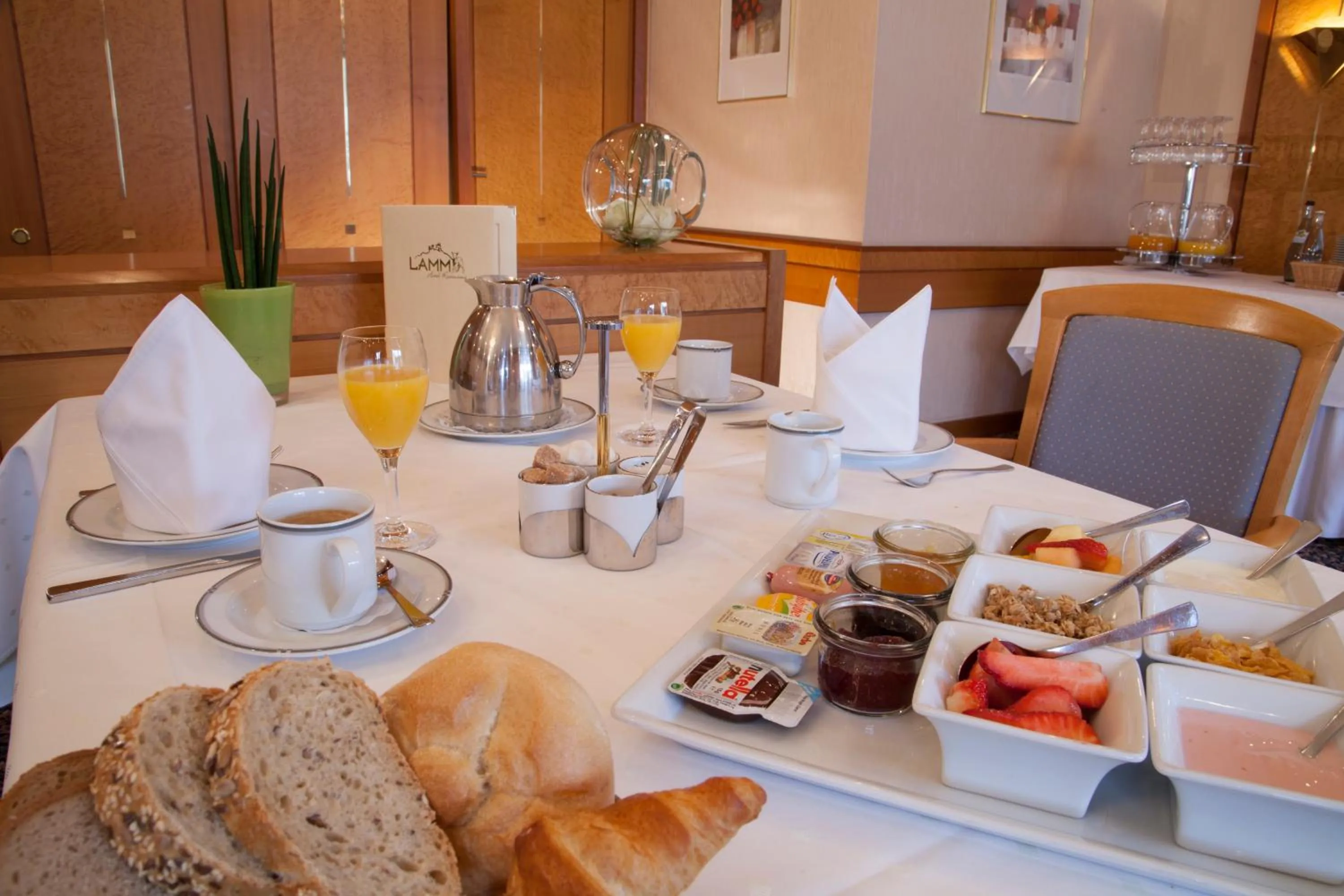 Buffet breakfast in Hotel Restaurant Lamm