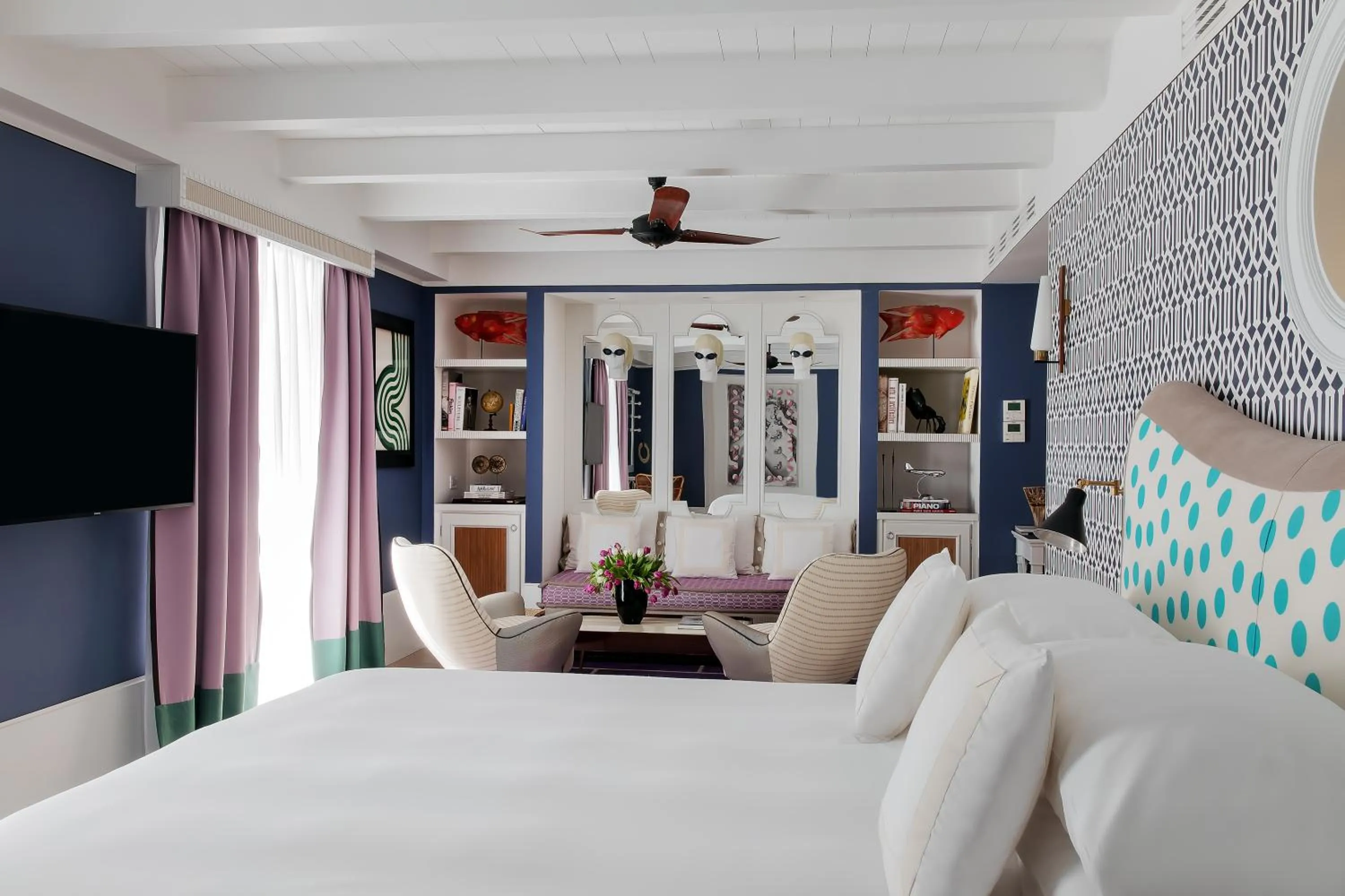Bed in Capri Tiberio Palace - The Leading Hotels of the World