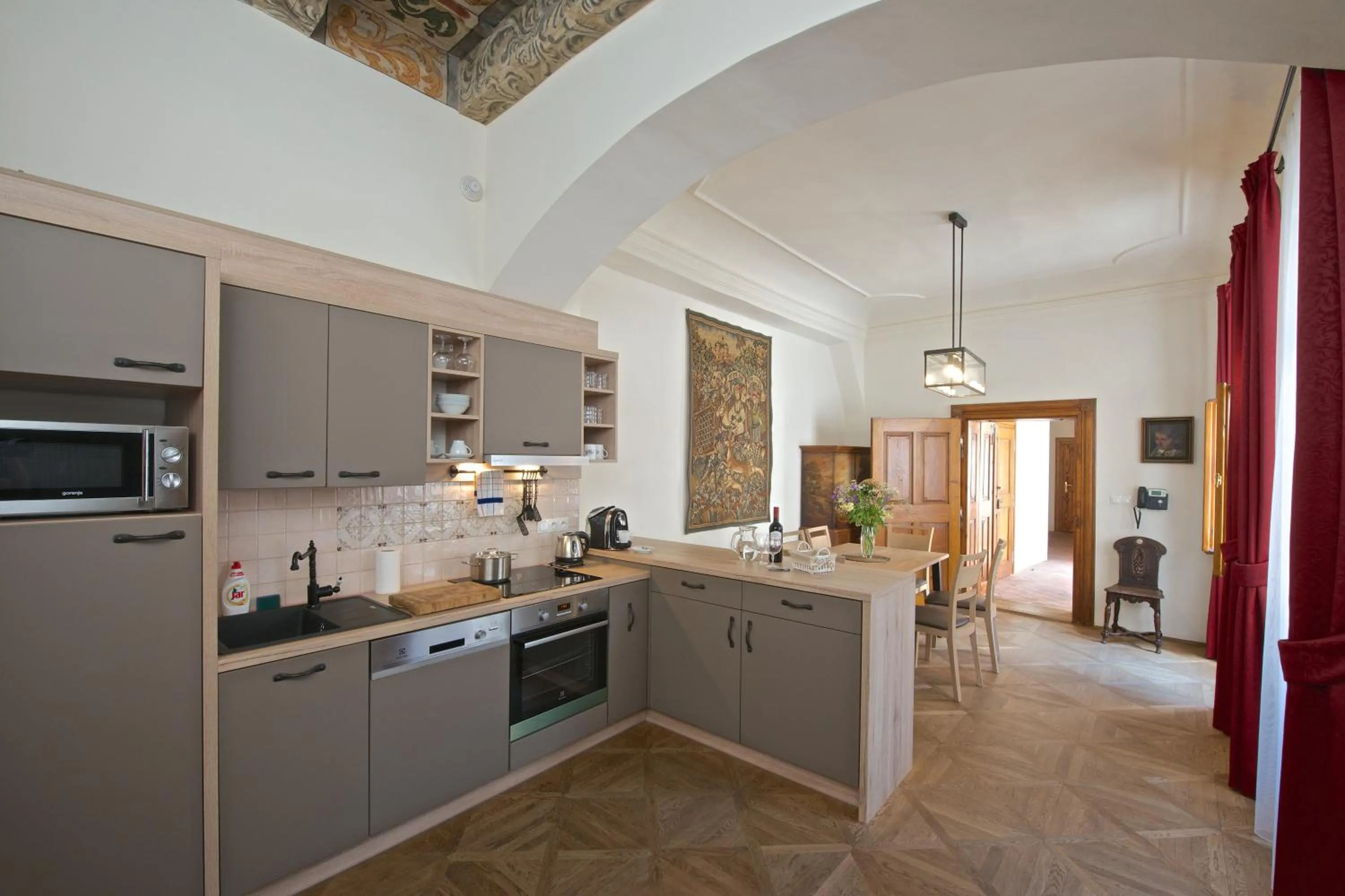 Kitchen or kitchenette in Residence U Mecenáše