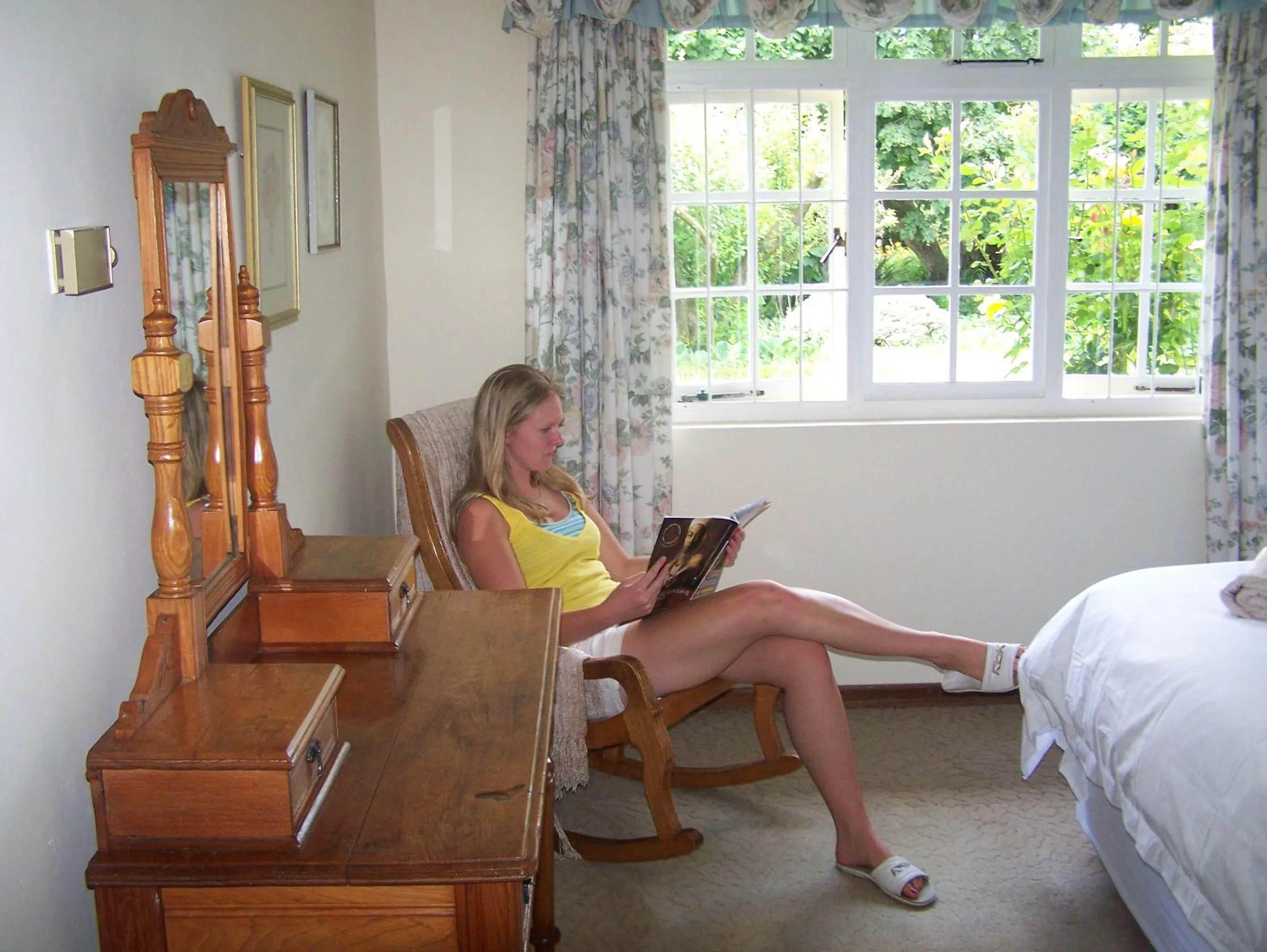 People, Bed in Cedar Garden