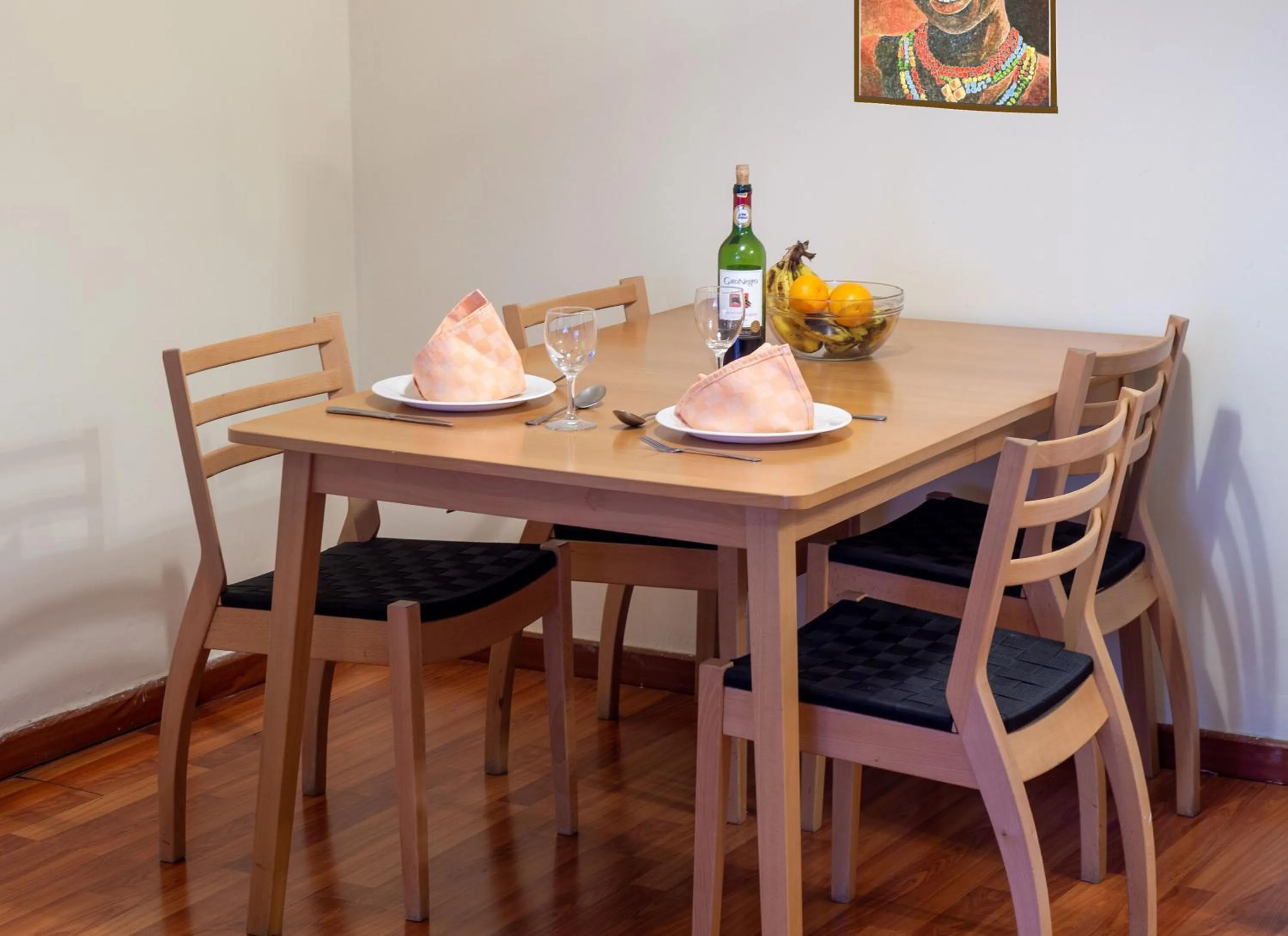 Dining area in Kates Apartments