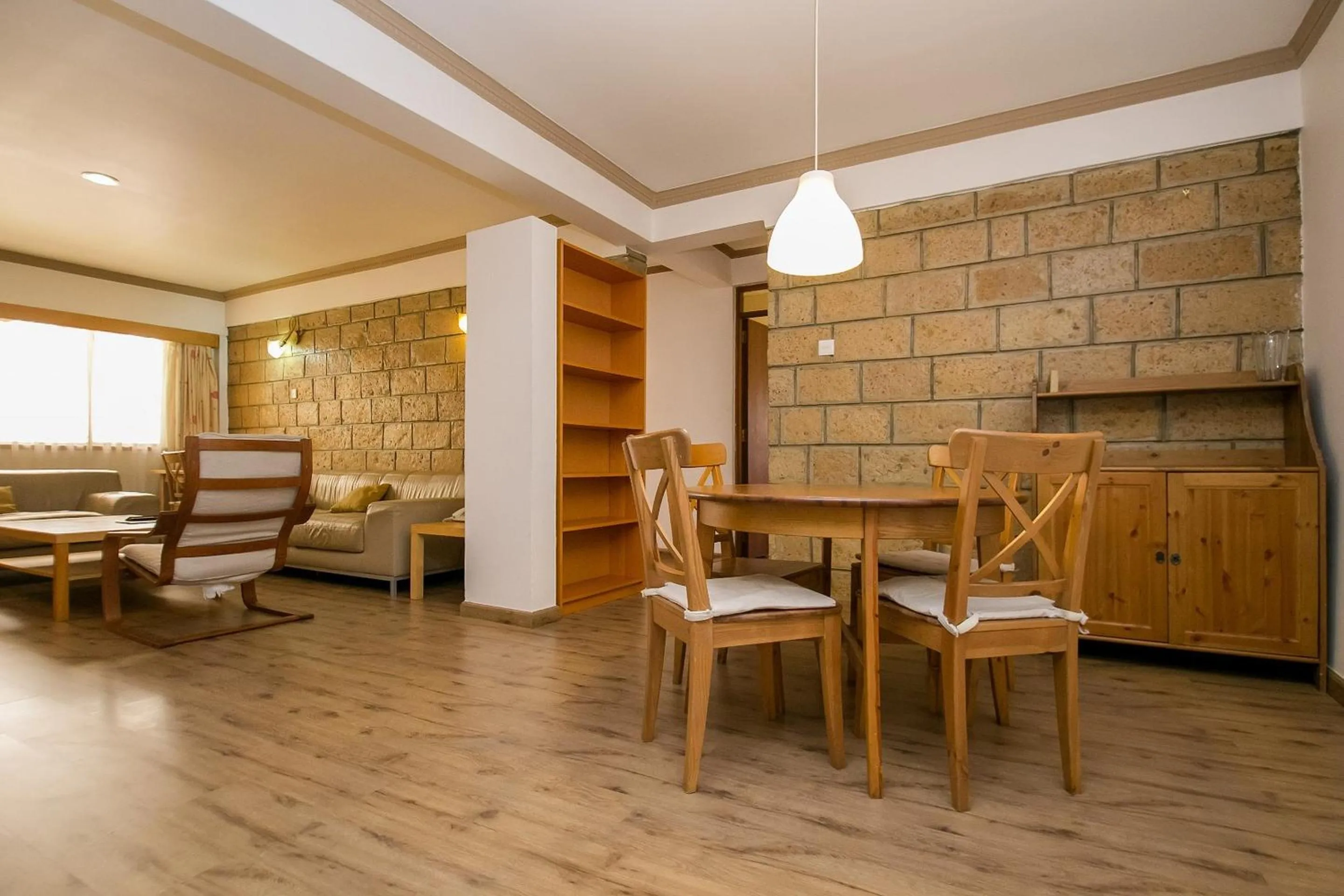 Living room in Kates Apartments