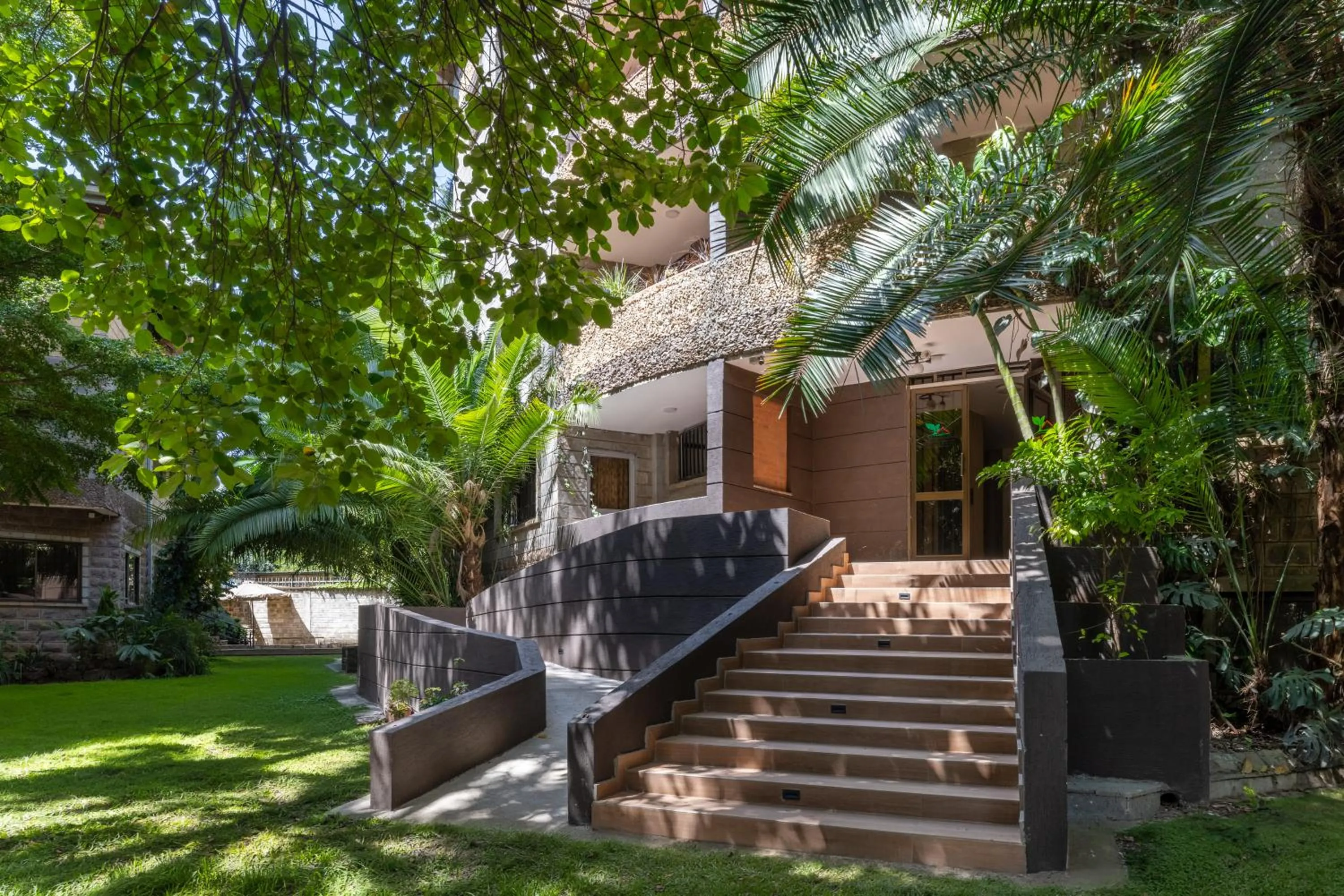 Garden view in Kates Apartments