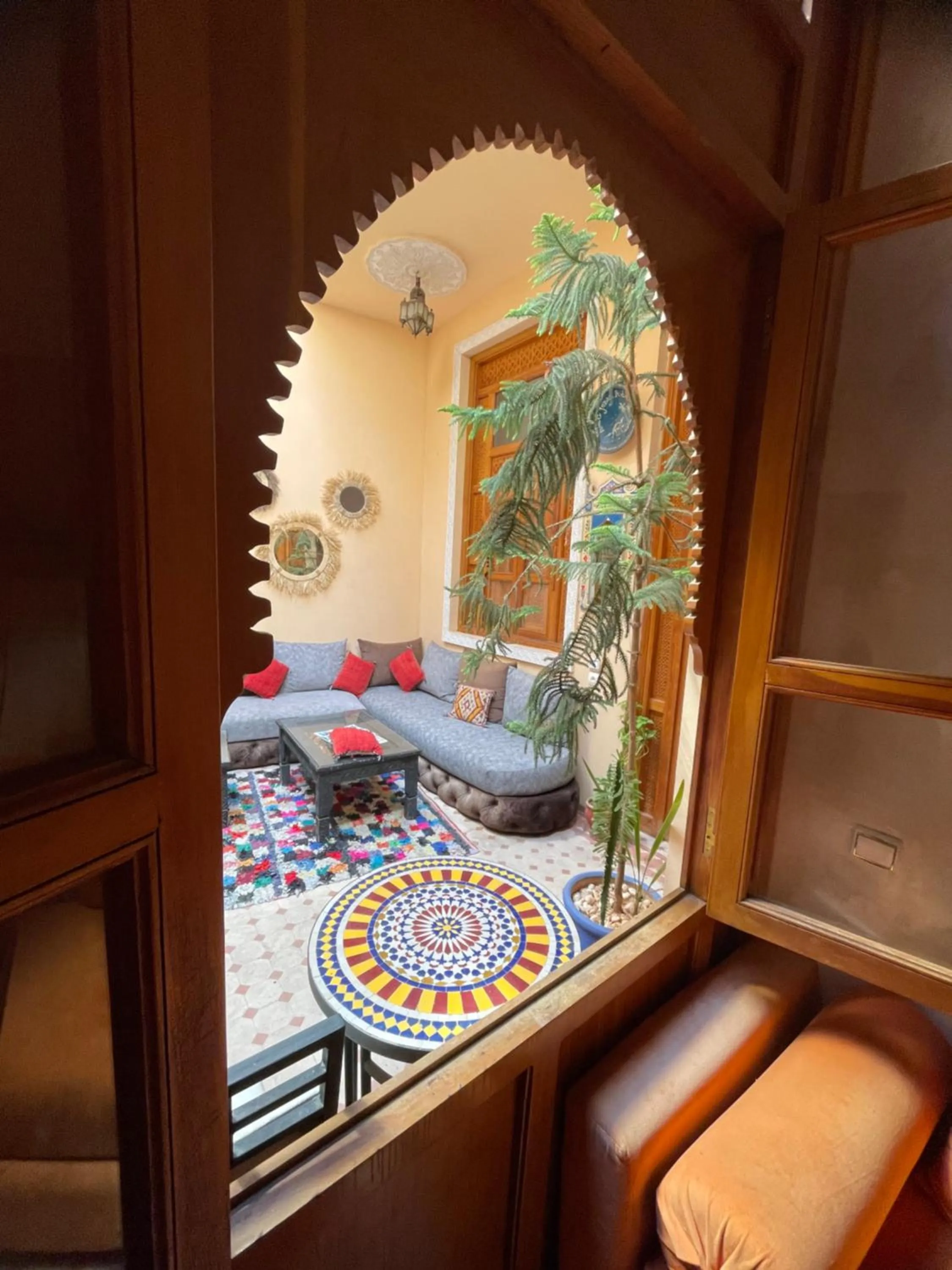 Seating area in Riad Jenan Adam