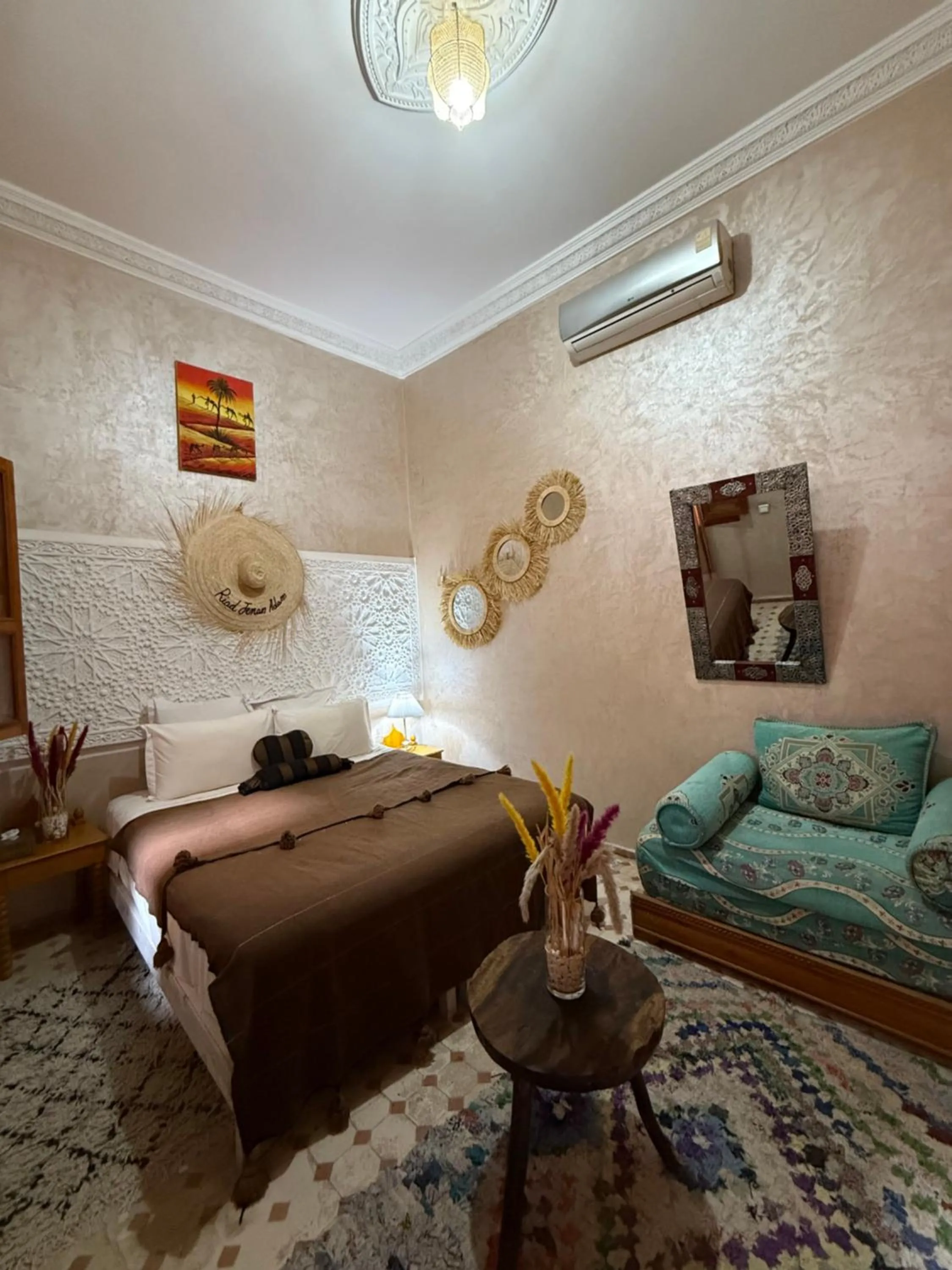 Bed in Riad Jenan Adam
