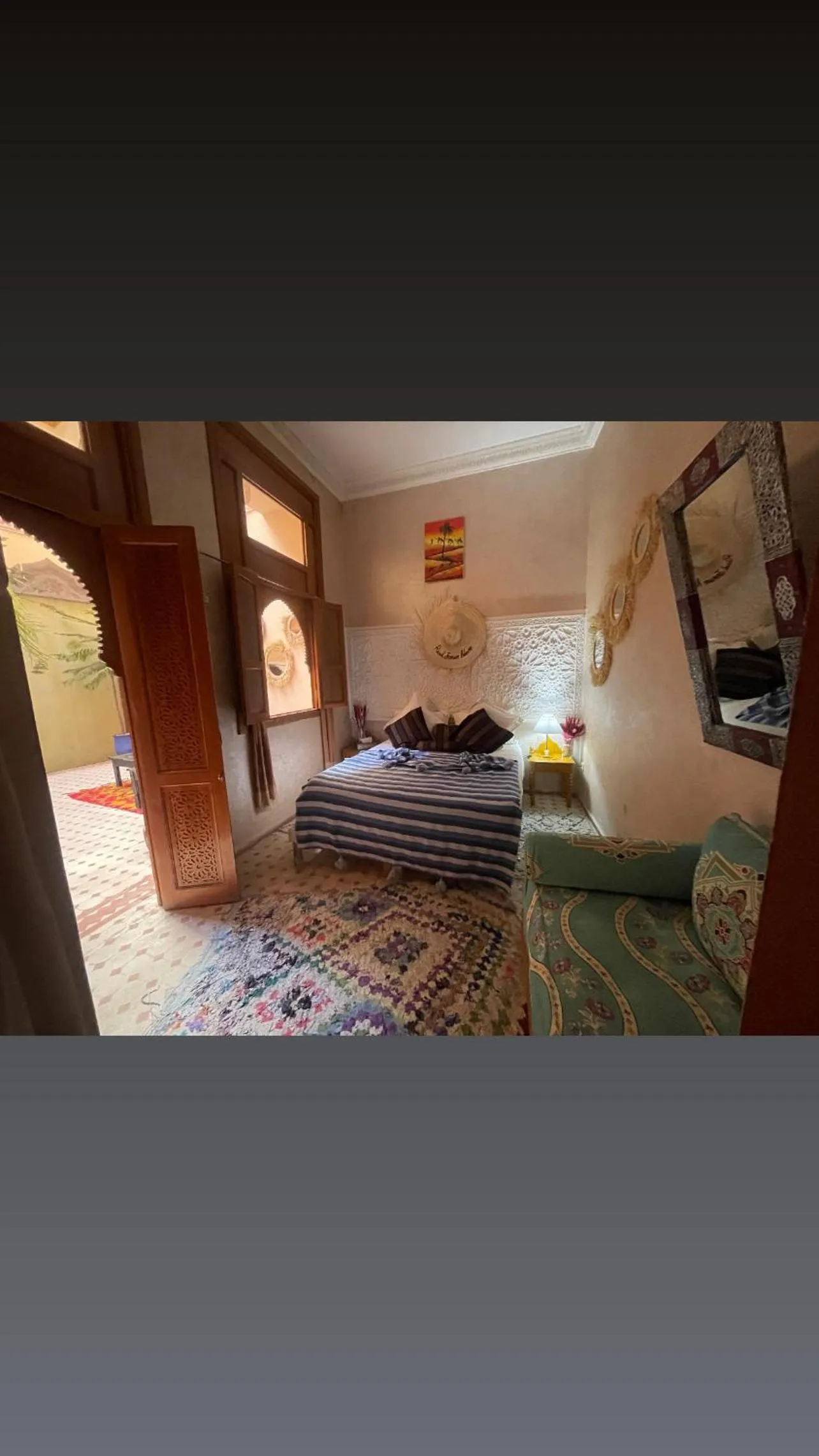 Bed in Riad Jenan Adam