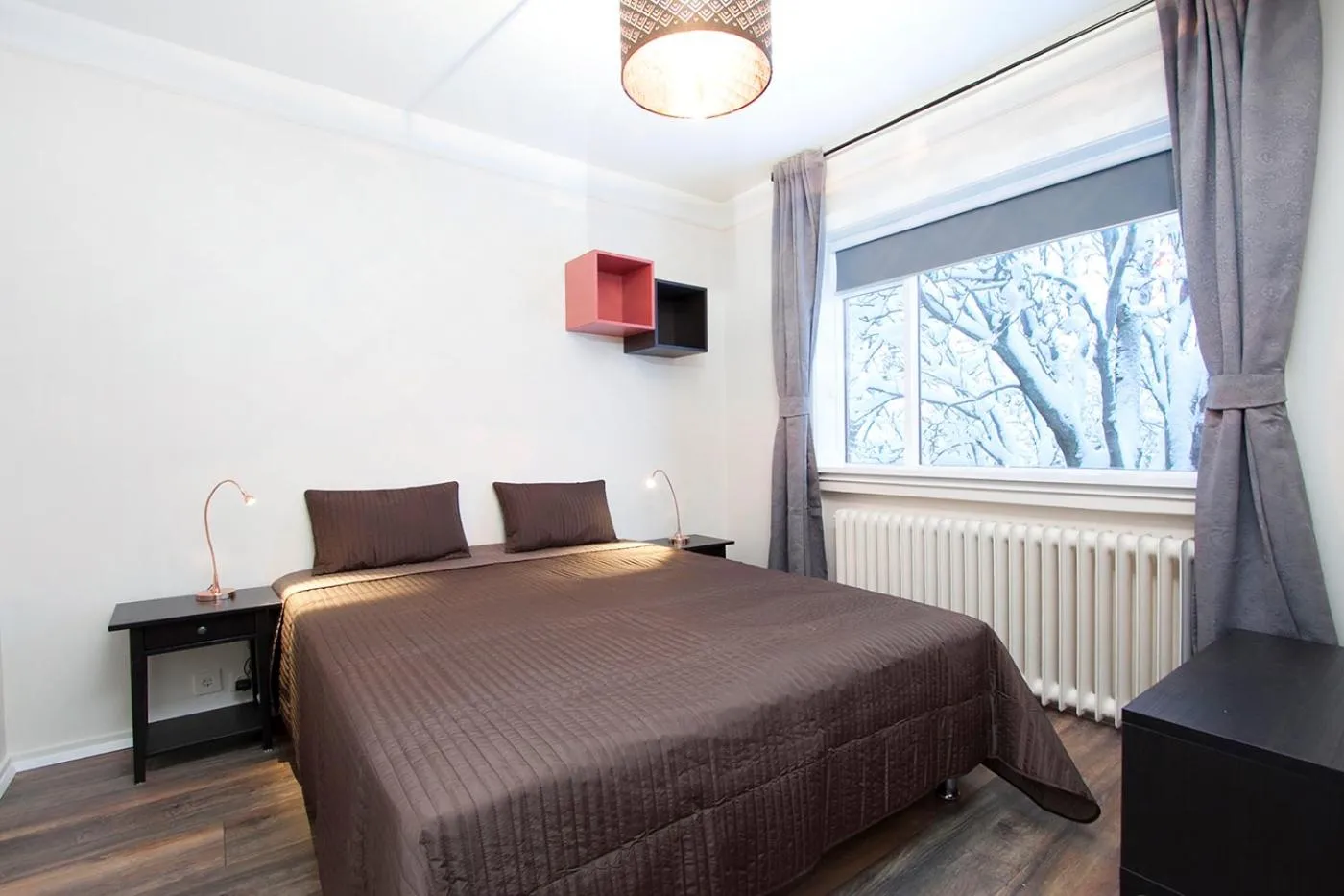 Bed in Nordurey Guesthouse