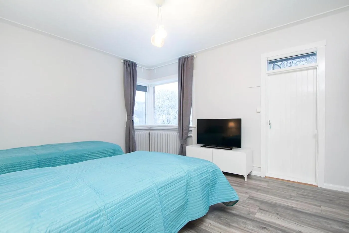 Bed in Nordurey Guesthouse