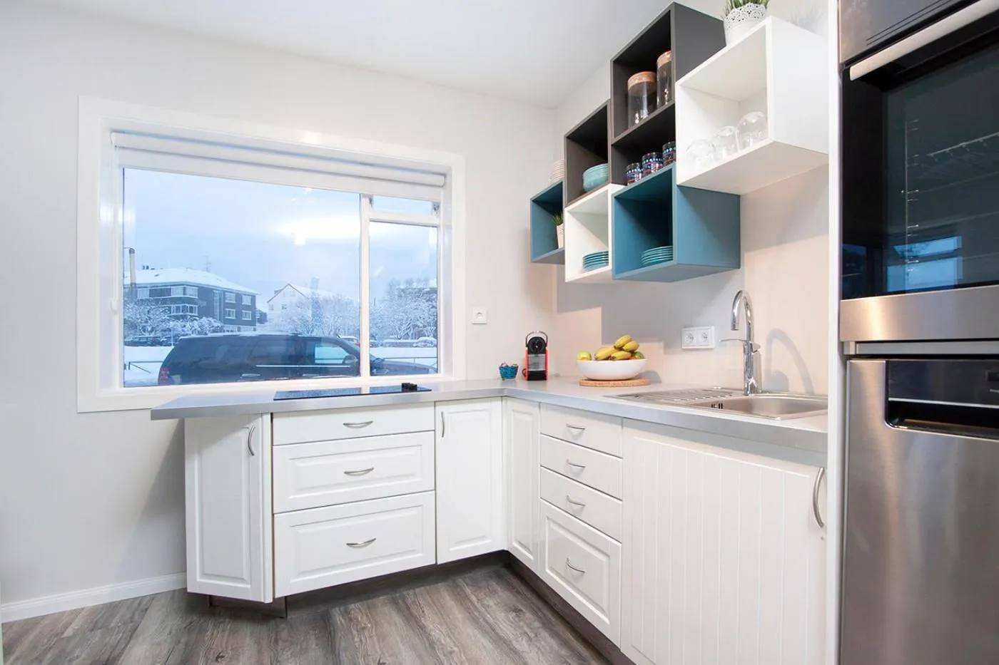 Kitchen or kitchenette in Nordurey Guesthouse