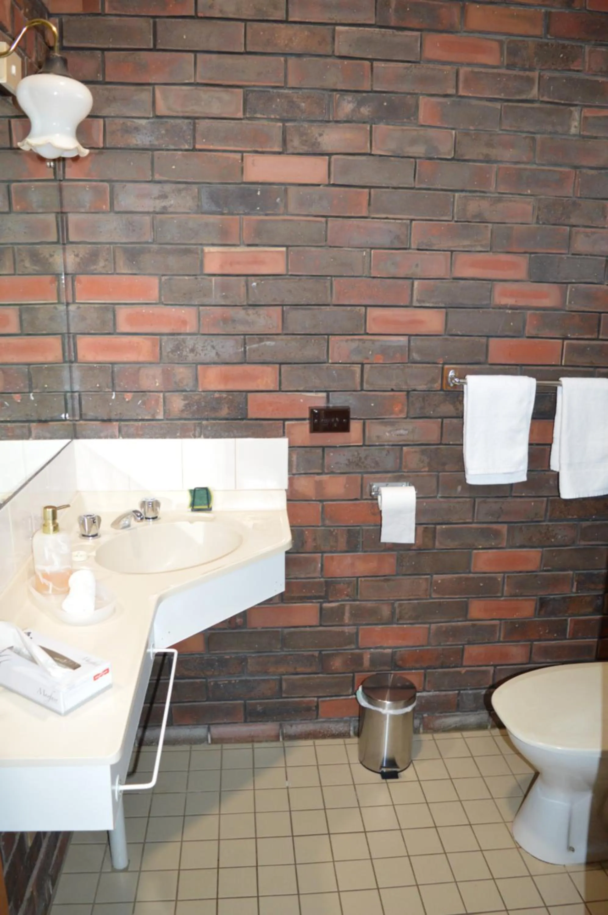 Bathroom in Two Rivers Motel