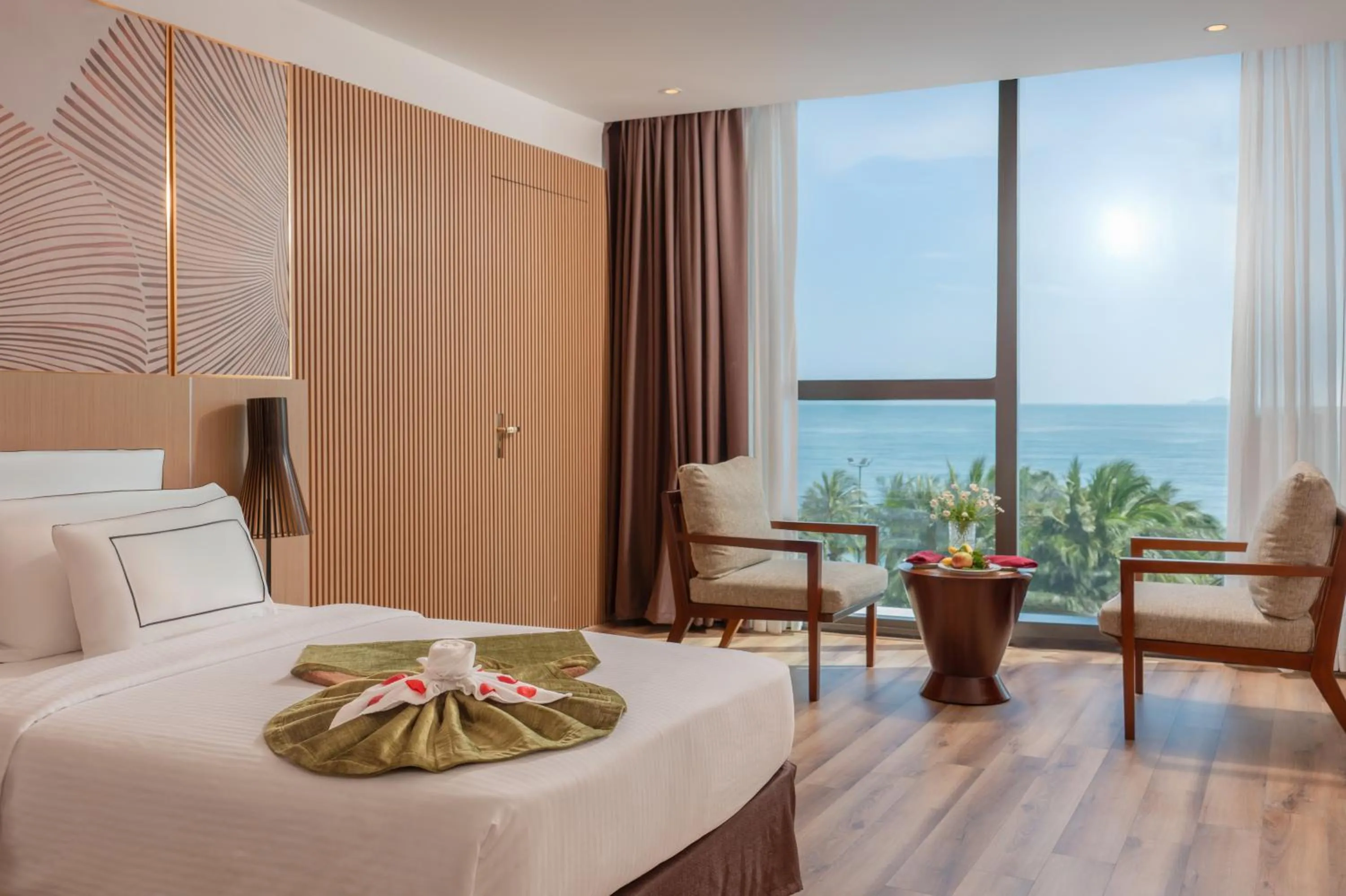 View (from property/room), Bed in Starcity Hotel & Condotel Beachfront Nha Trang