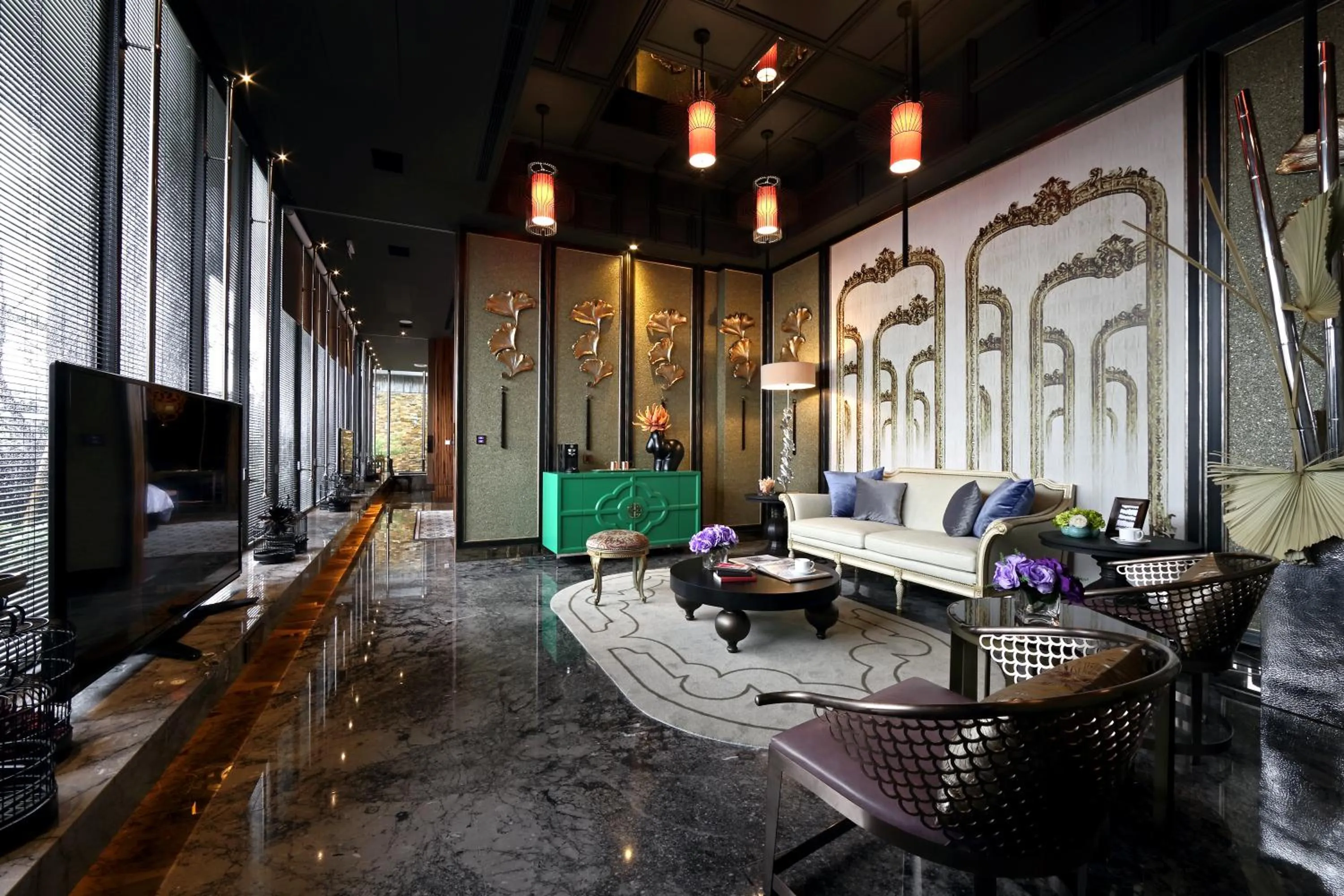 Living room in Shuei Wu Villa