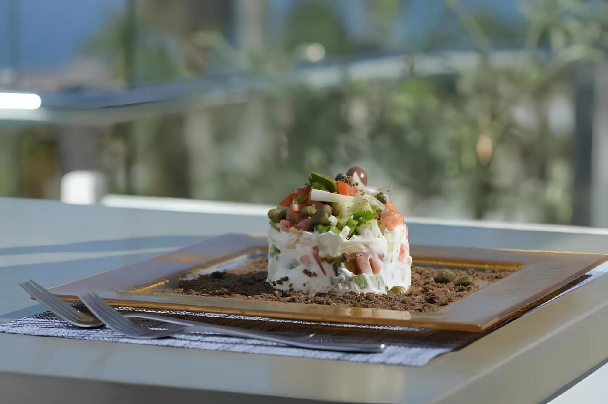 Food close-up in The Noverian Scenic Crete 5 Star Hilltop Villa Resort & Spa