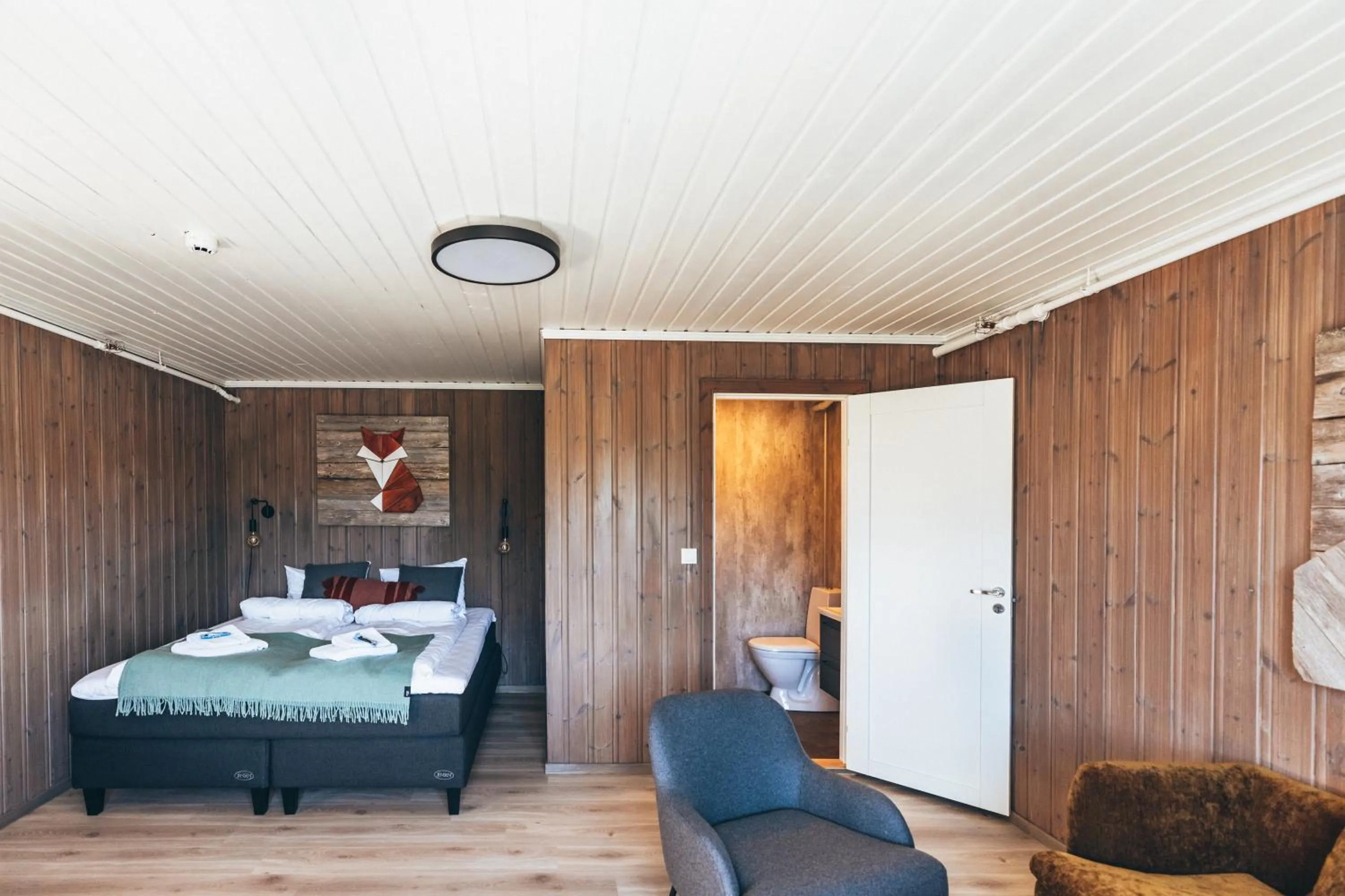 Bedroom, Bed in Skårungen - Hotel, Cabins and Camping