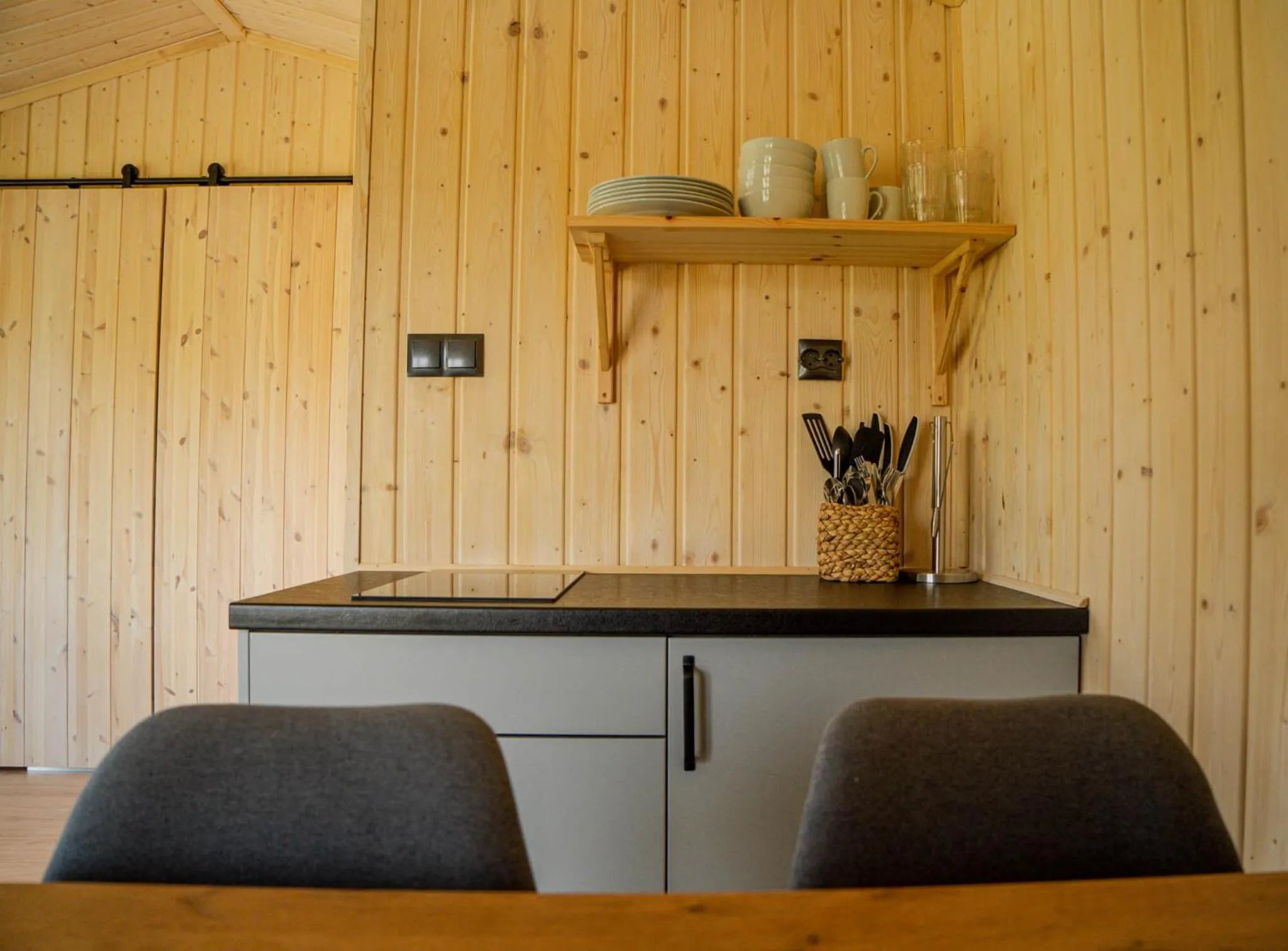 Kitchen or kitchenette in Skårungen - Hotel, Cabins and Camping