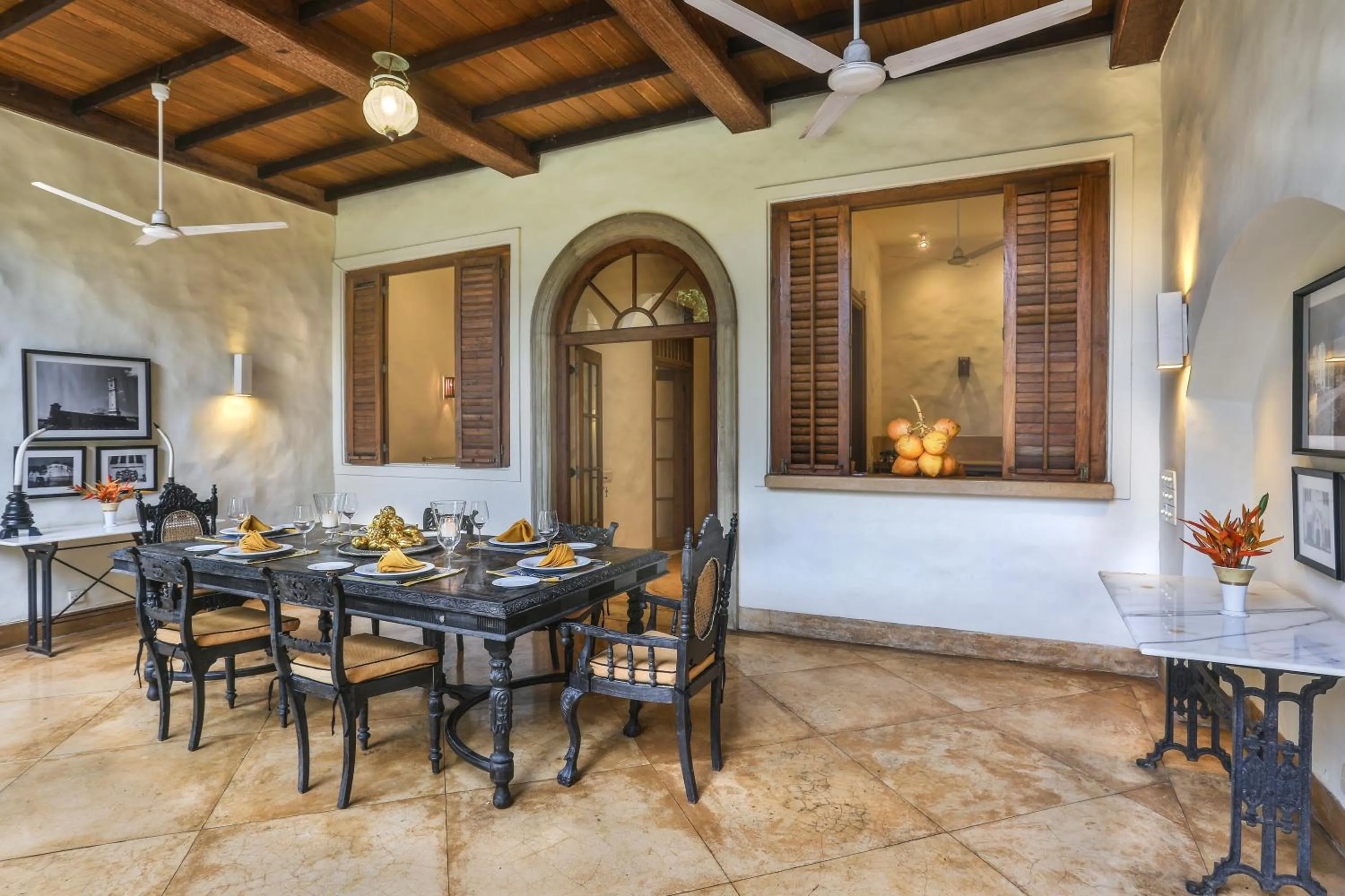 Dining area in Thambili House by Edwards Collection - Galle Fort