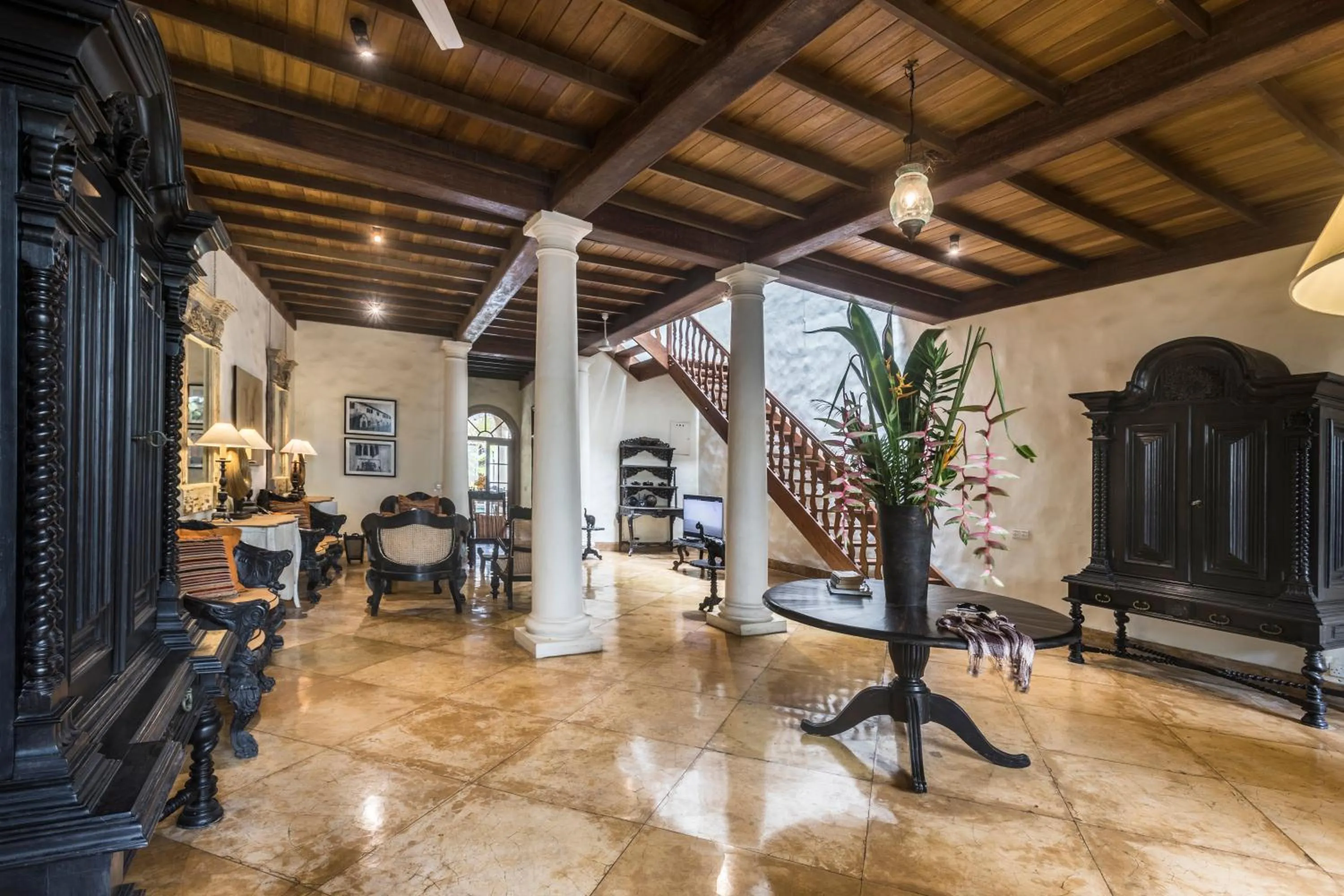 Seating area in Thambili House by Edwards Collection - Galle Fort