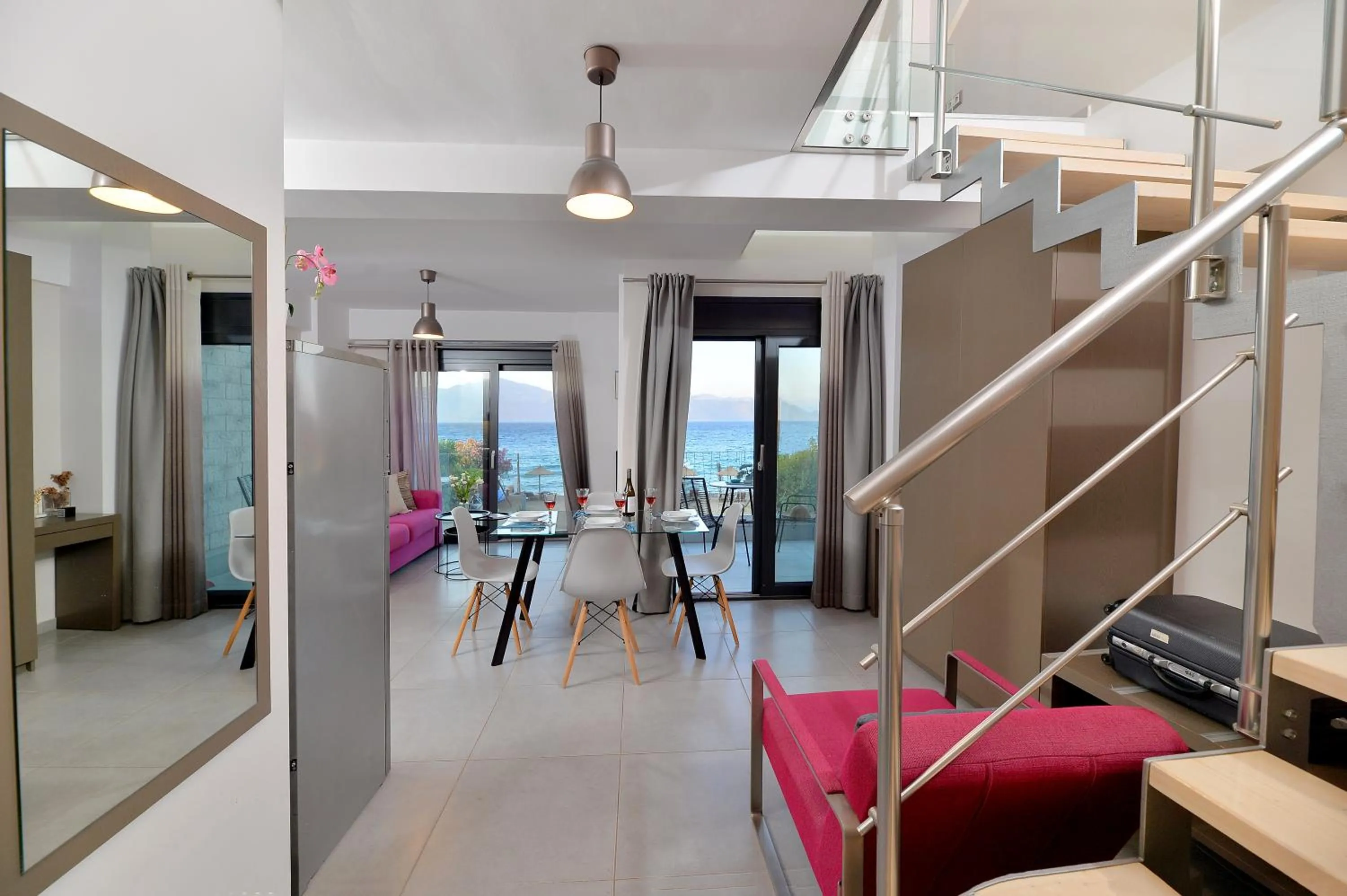 Seating area in Seacret Apartments