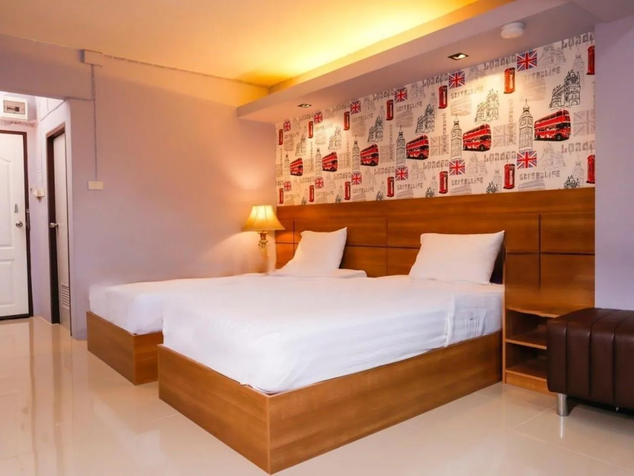 Bed in AIRBEST Gemtree Lampang Hotel