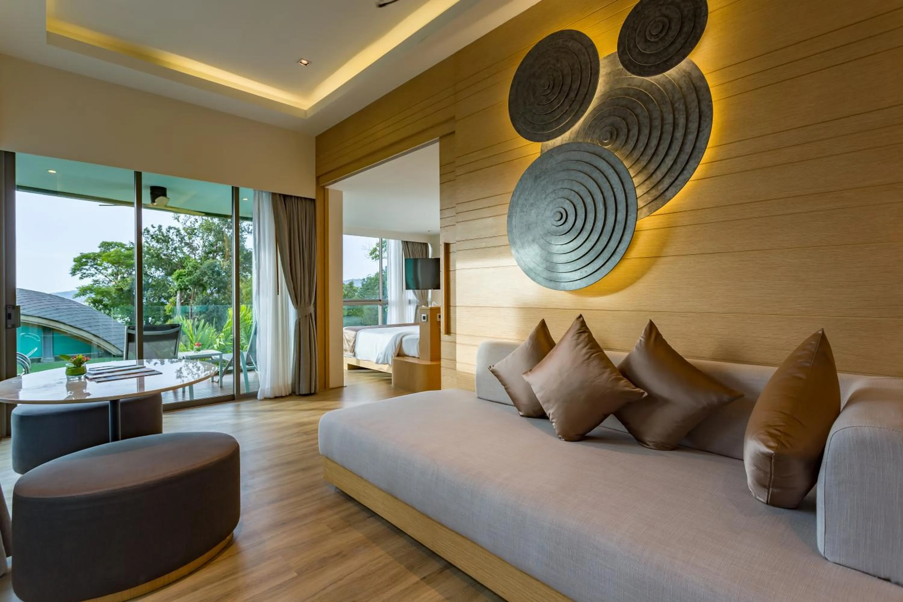 Living room, Bed in Crest Resort & Pool Villas - SHA Extra Plus