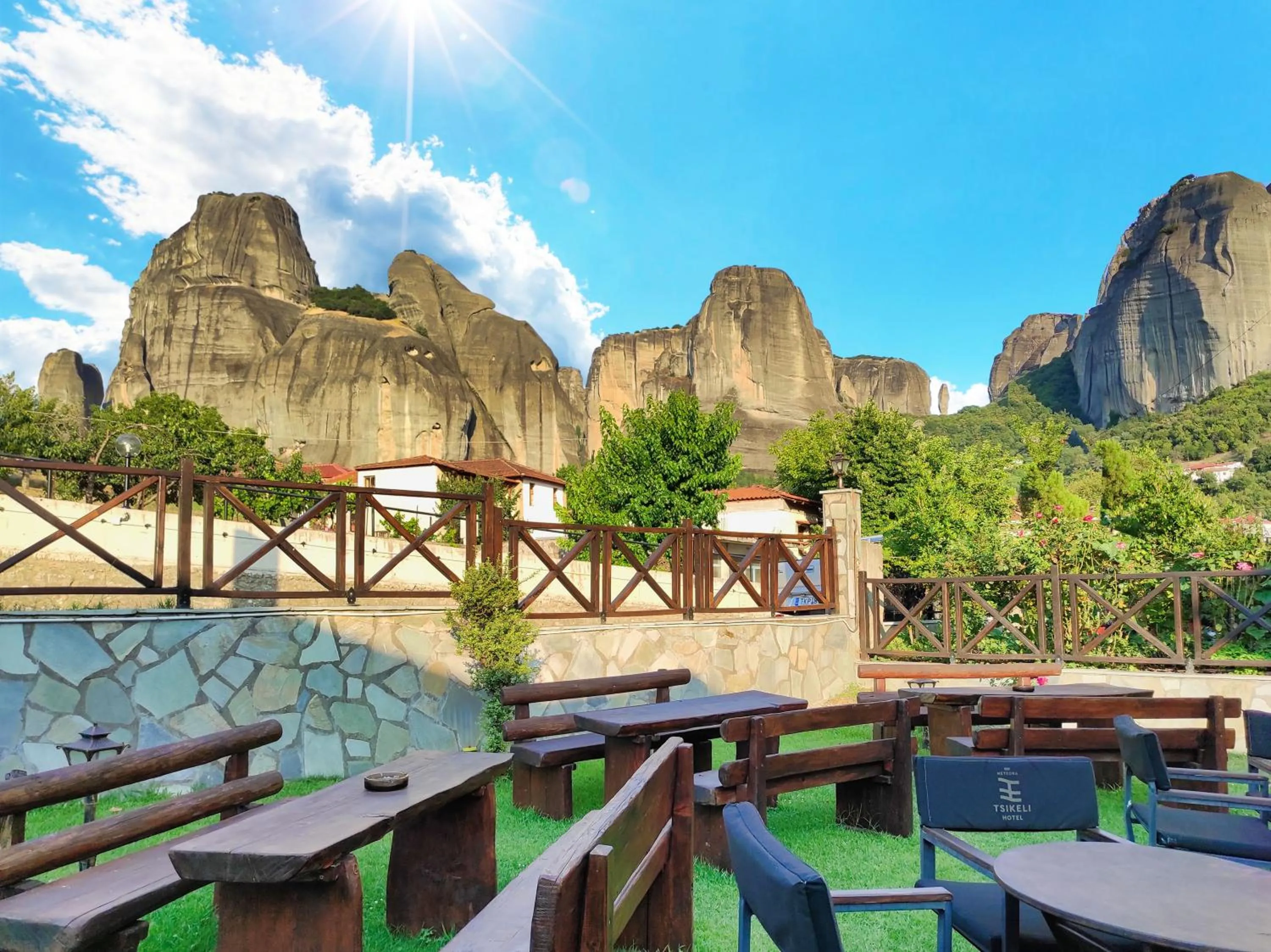 Garden view in Tsikeli Boutique Hotel Meteora - Adults Friendly