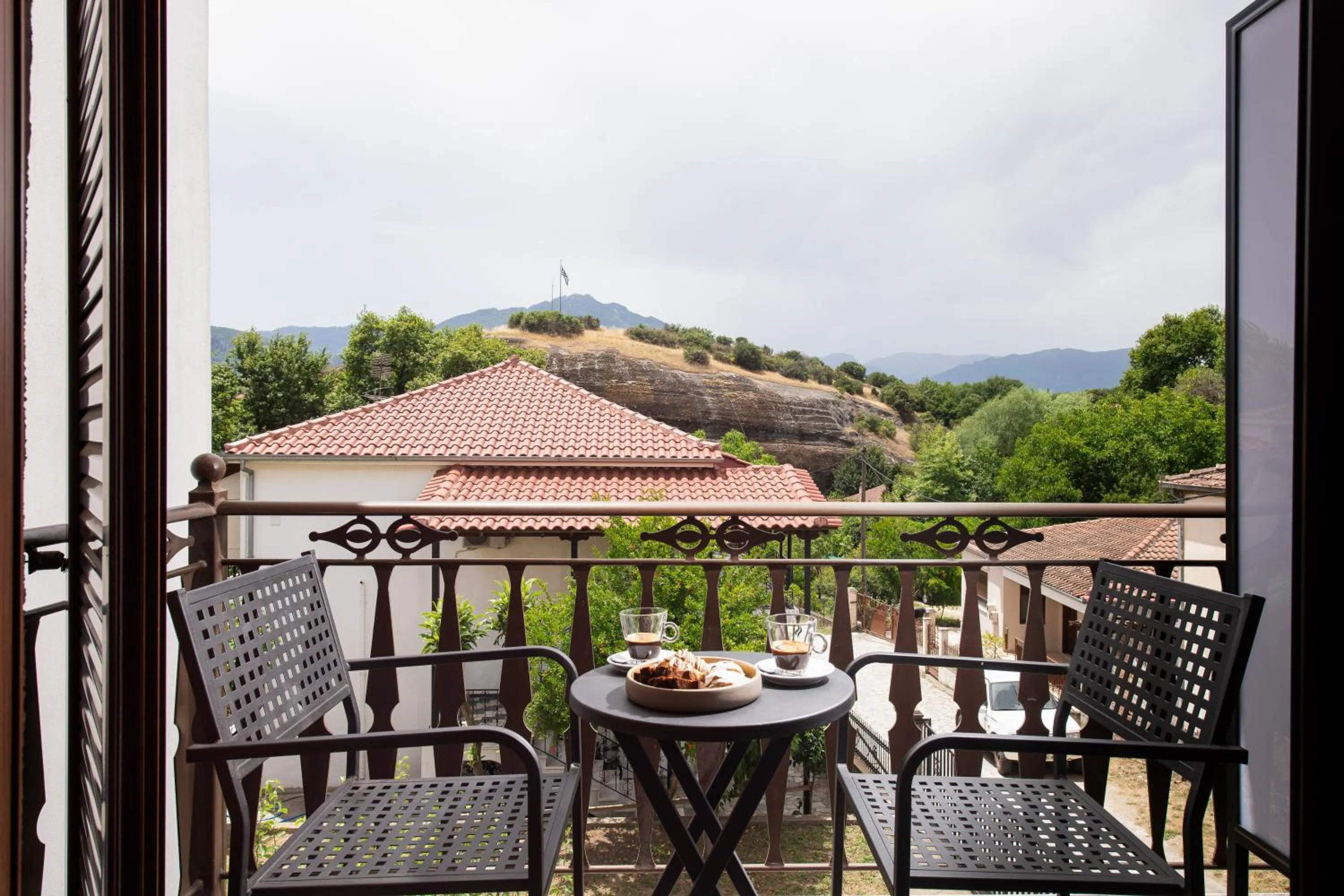Balcony/Terrace in Tsikeli Boutique Hotel Meteora - Adults Friendly
