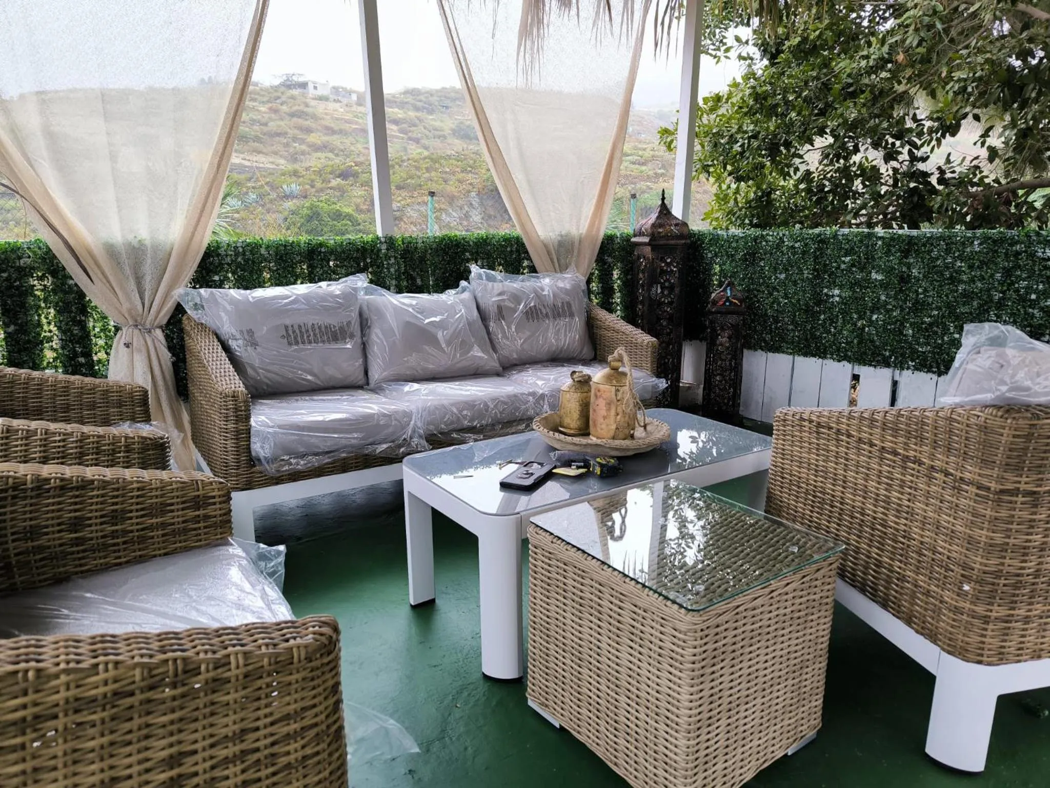 Balcony/Terrace in Hotel Rural La Raya 1866