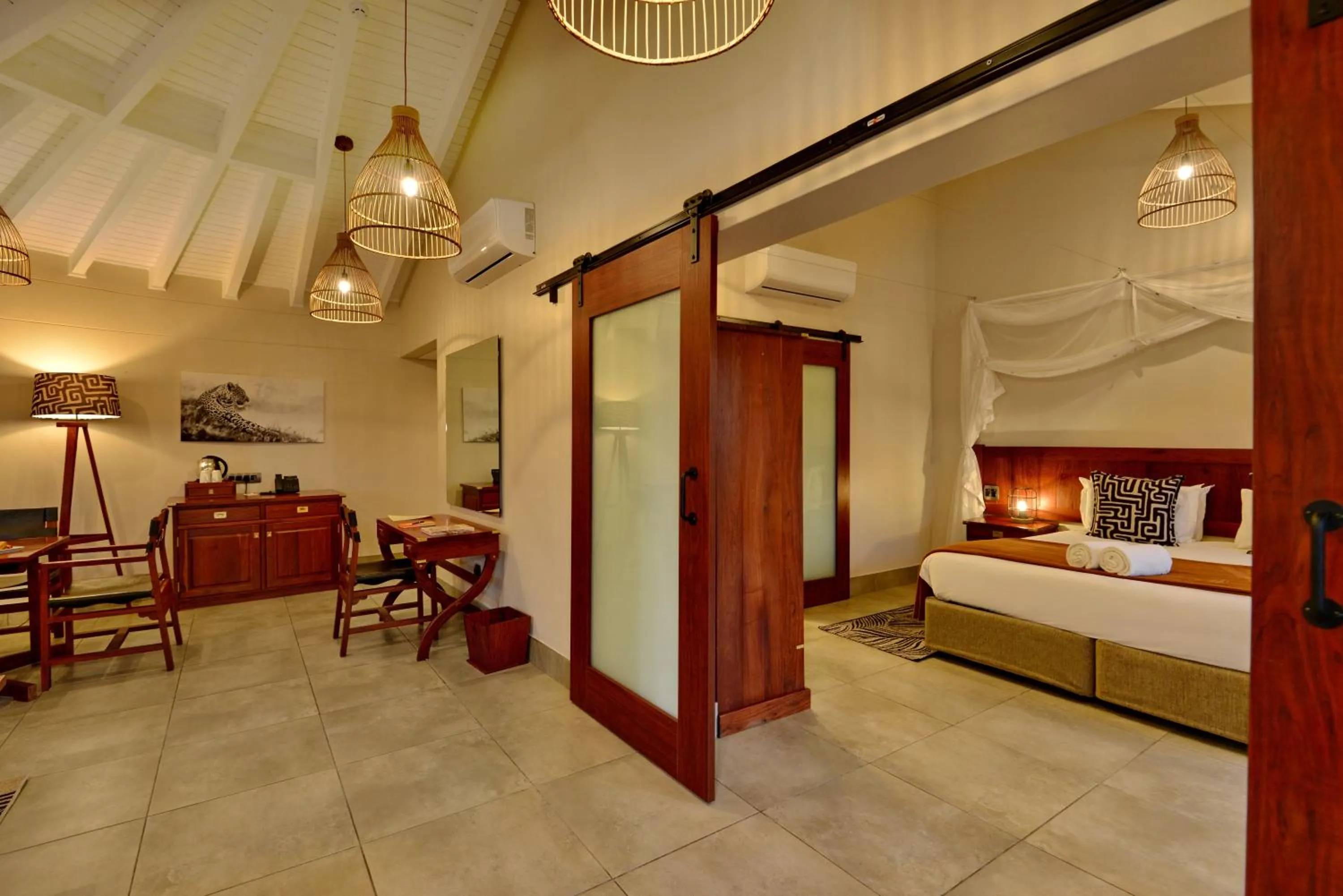 View (from property/room), Bed in Hwange Safari Lodge