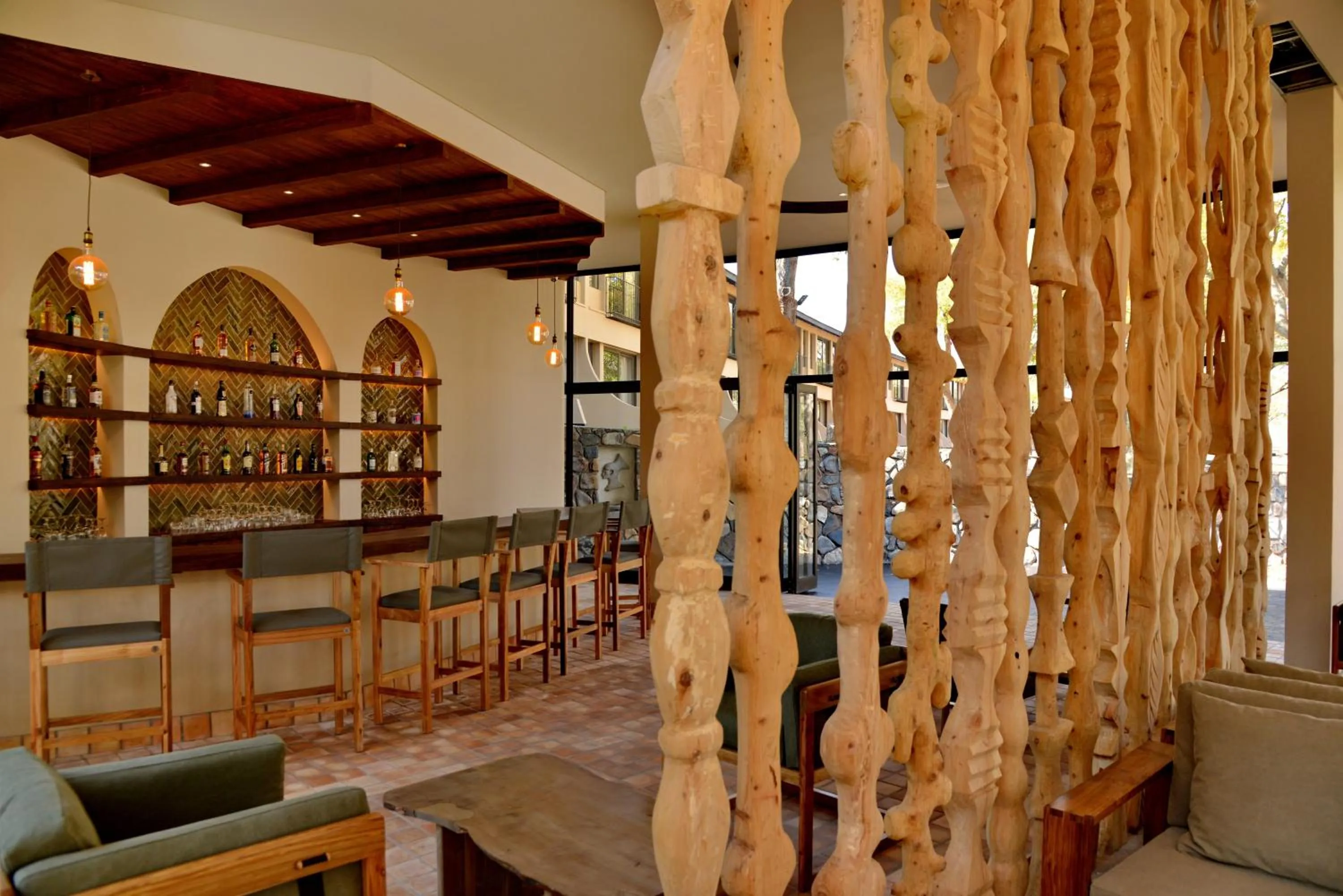 Lounge or bar in Hwange Safari Lodge