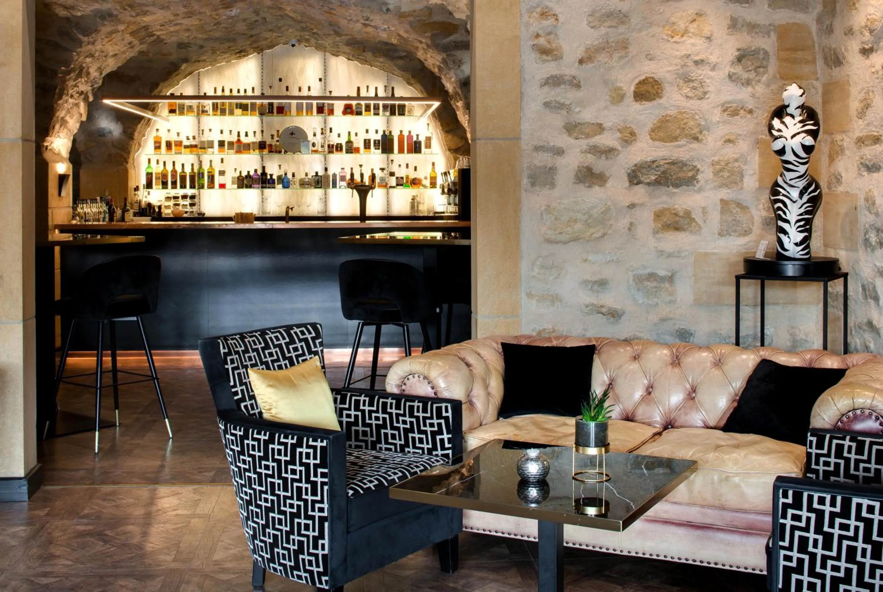 Lounge or bar in Domaine de la Klauss & Spa, Restaurant Gastronomique Le K
