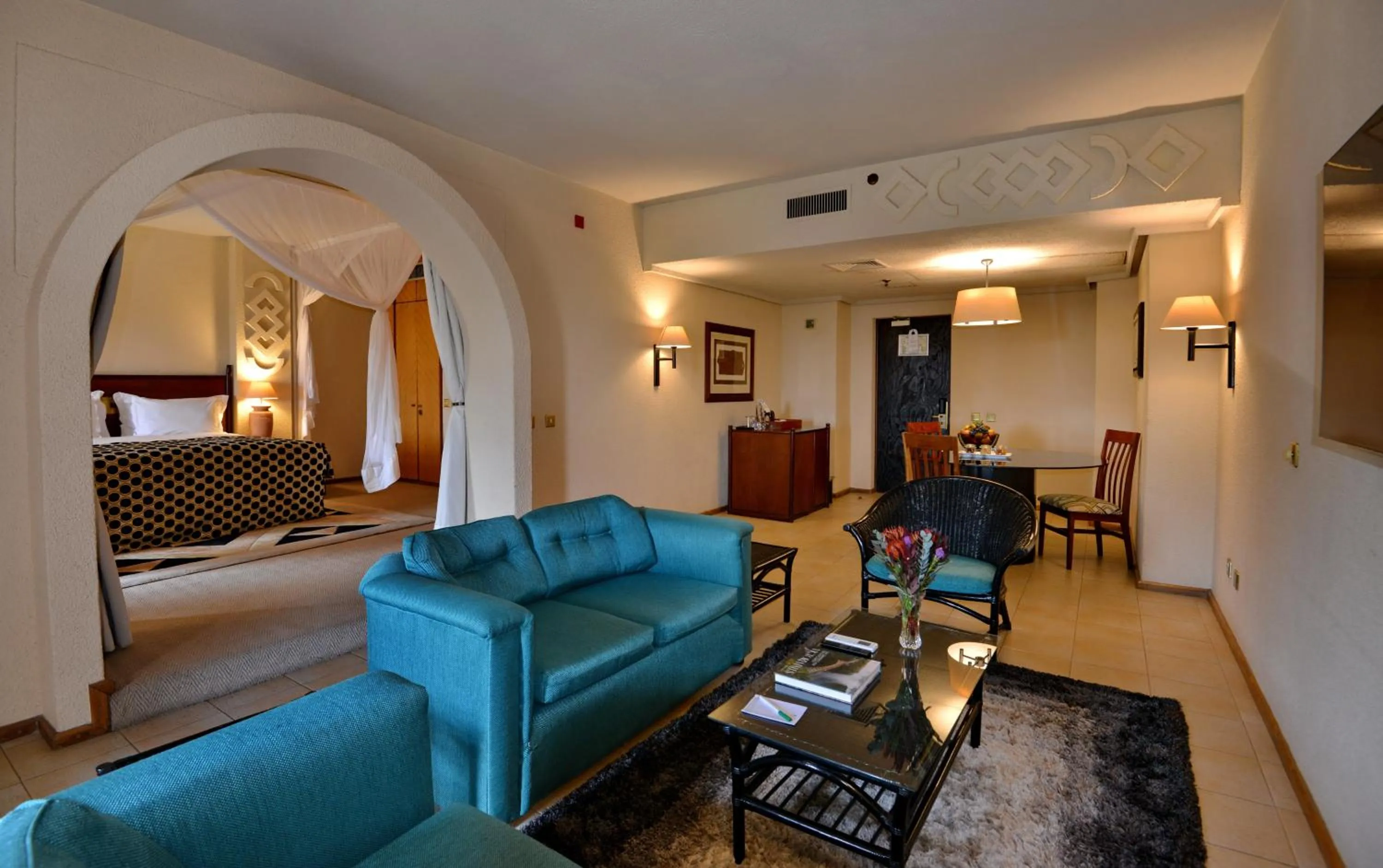 Living room in Elephant Hills Resort