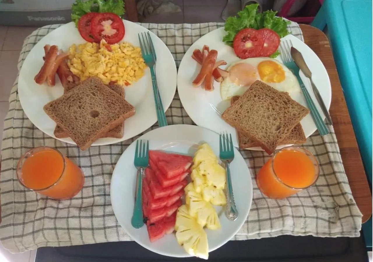 American breakfast in Lanta Fevrier Resort