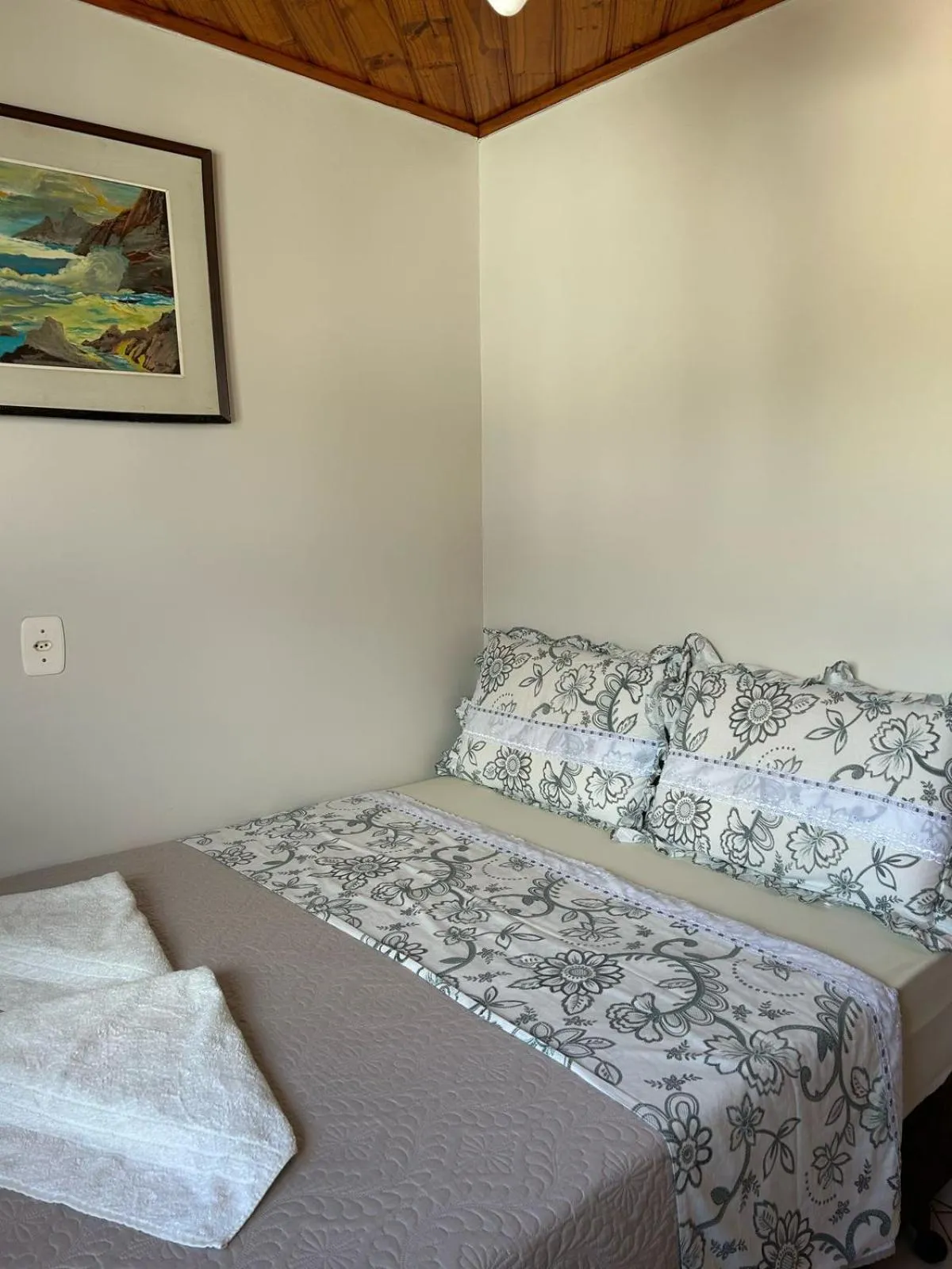 Bed in Pousada Angela