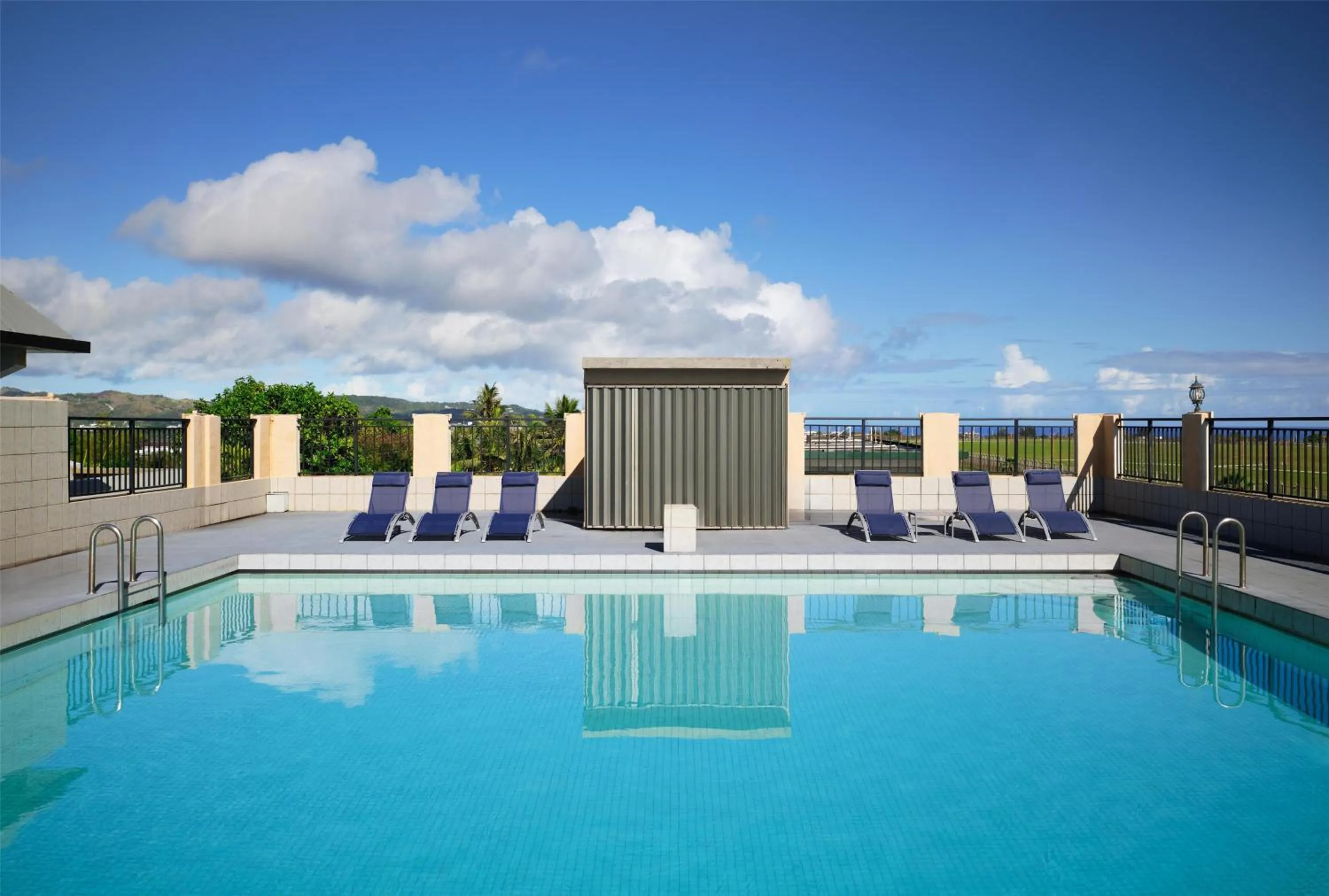 Pool view in SureStay by Best Western Guam Airport