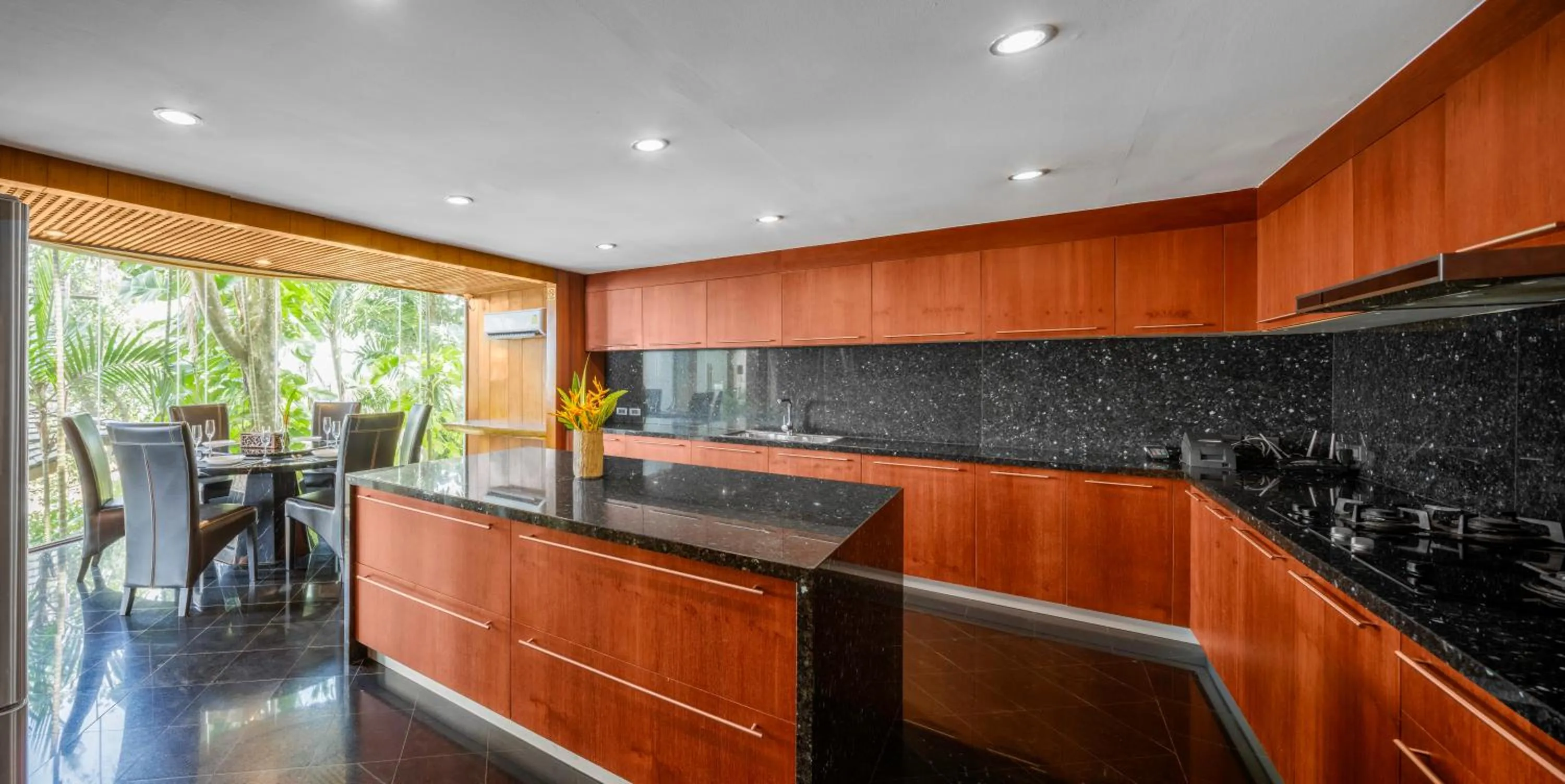 Kitchen or kitchenette in Luxury 4 pool Seaview 6 bedroom Villa on Surin Hill