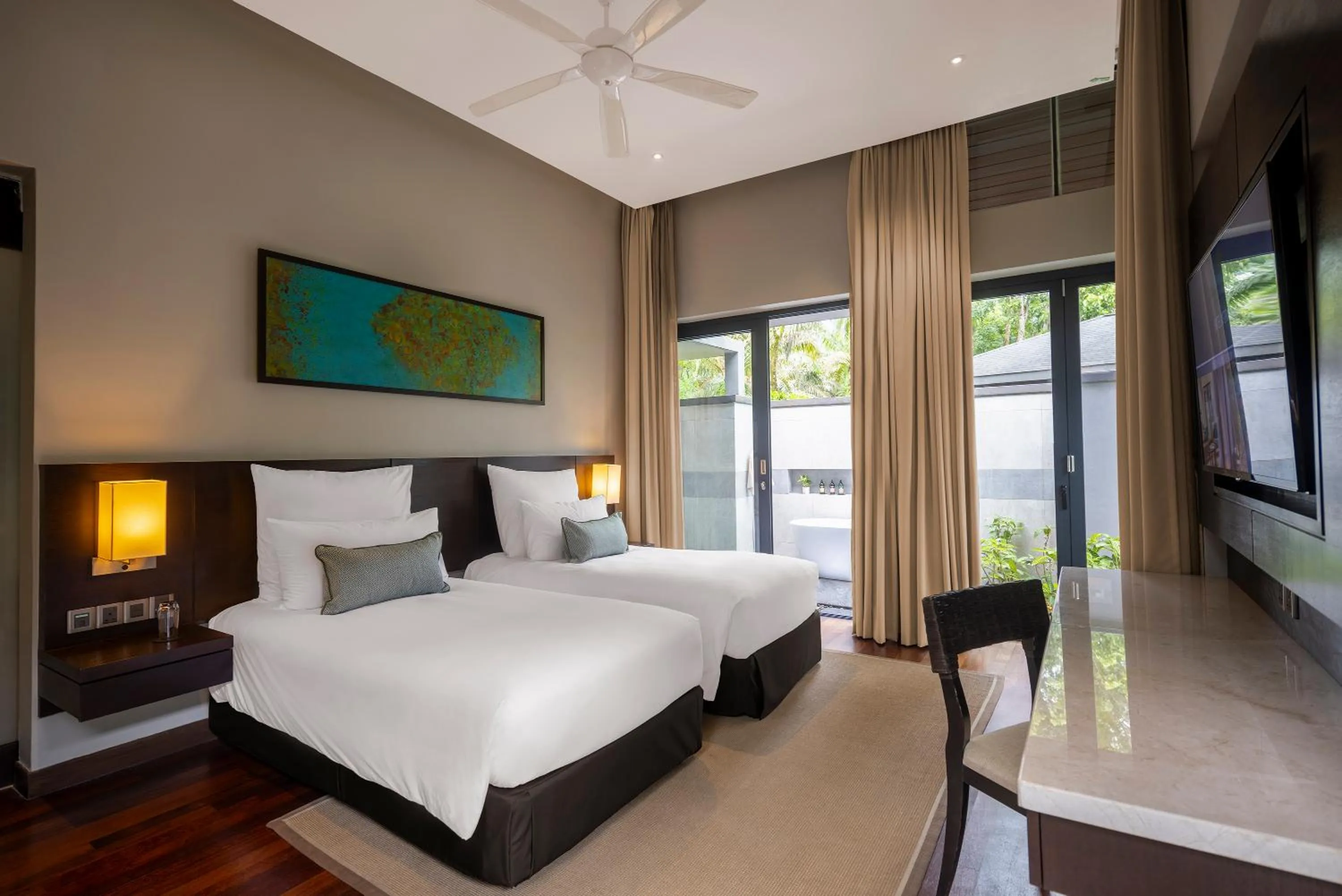 View (from property/room), Bed in Mangala Estate Boutique Resort - Small Luxury Hotels of the World