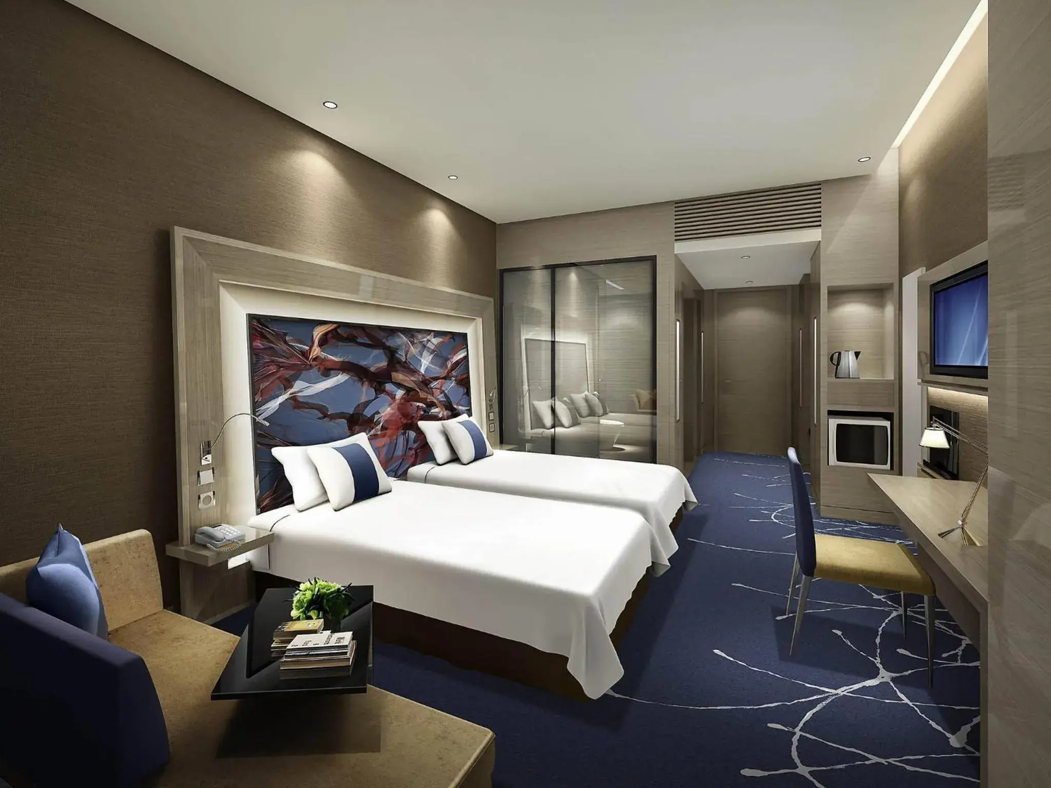 Superior Room with 2 Single Beds in Novotel Ningbo East Superior Room with 2 Single Beds in Novotel Ningbo East