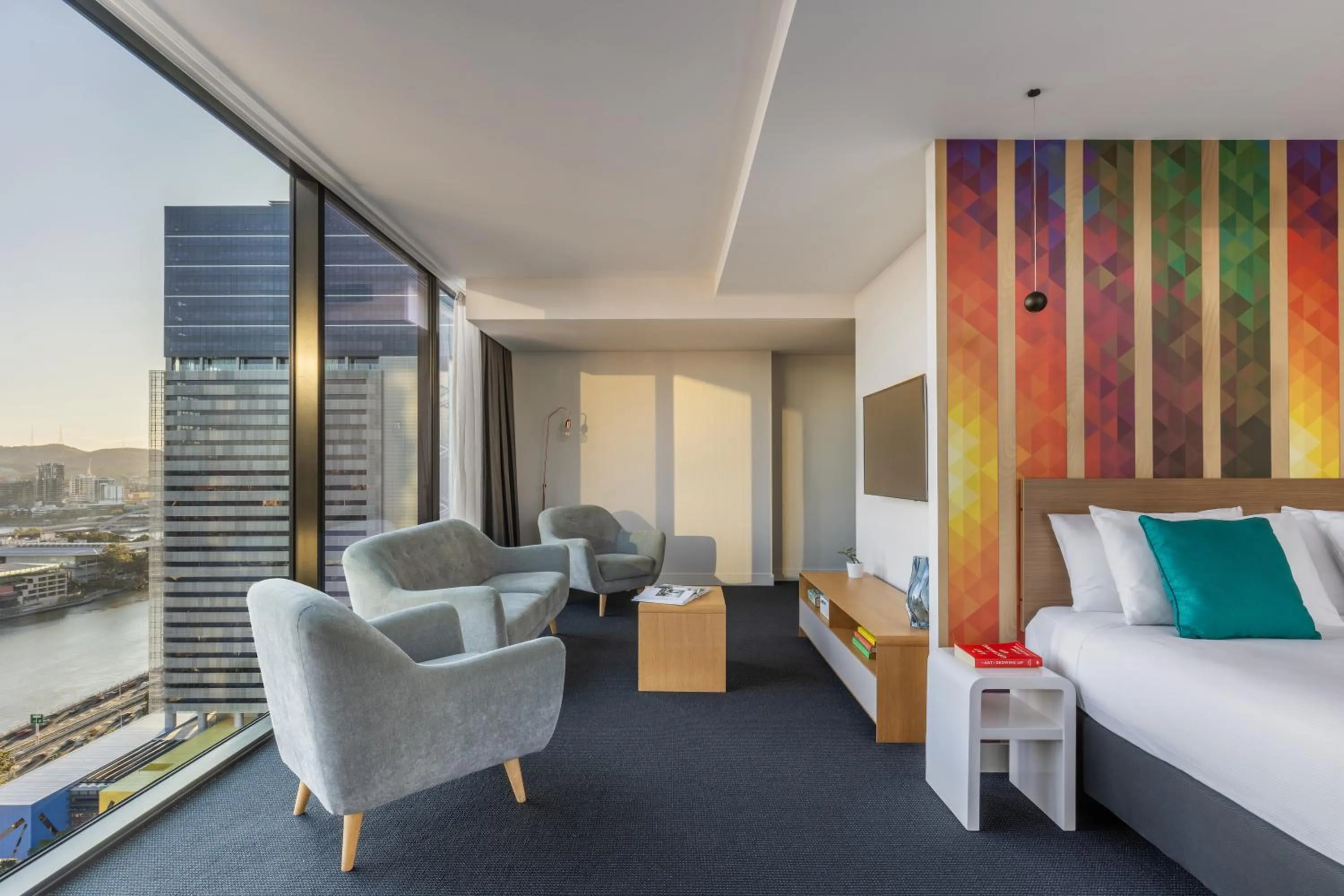 View (from property/room), Bed in ibis Styles Brisbane Elizabeth Street