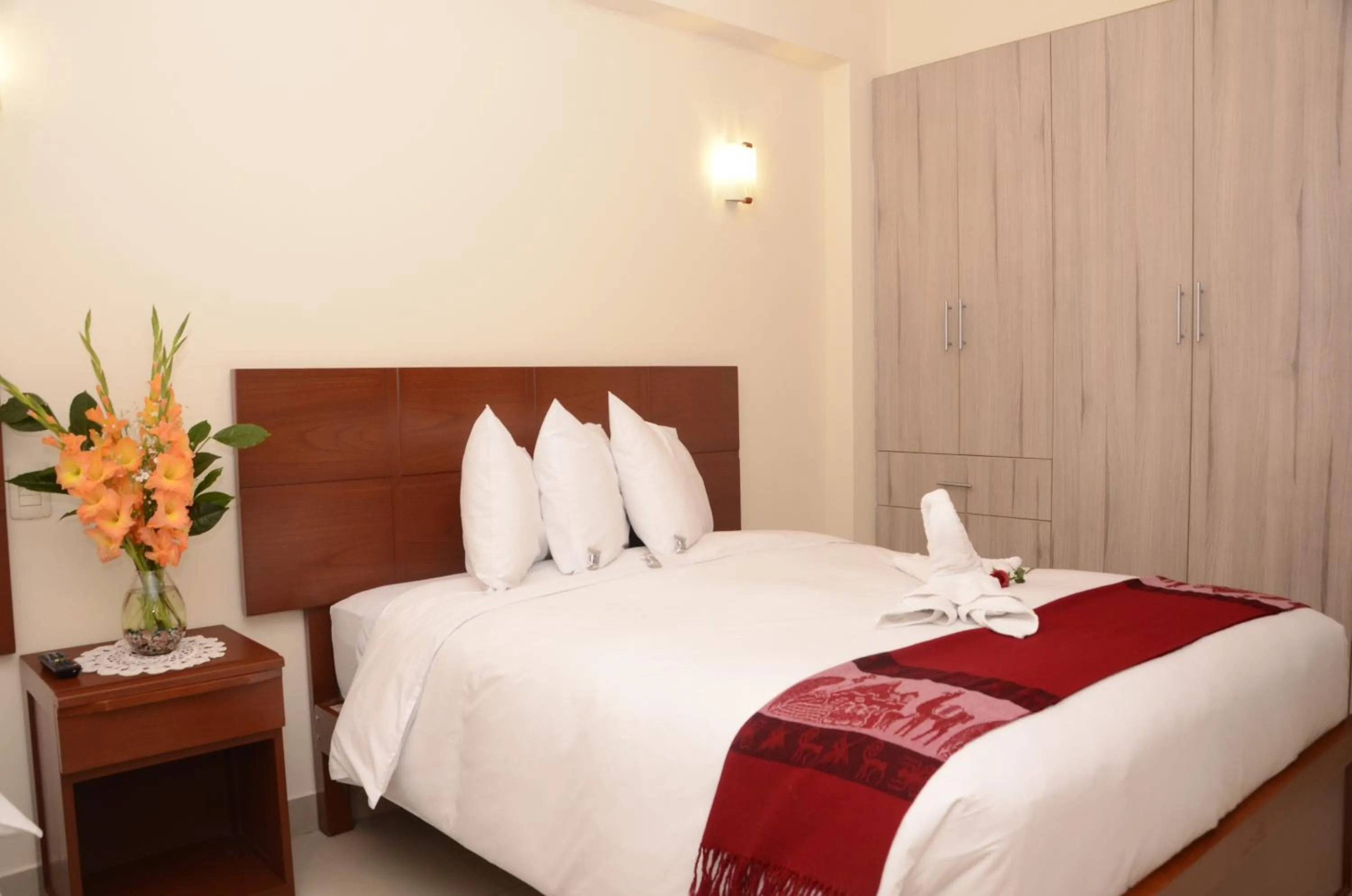 Bed in Aqua Hotel Cusco