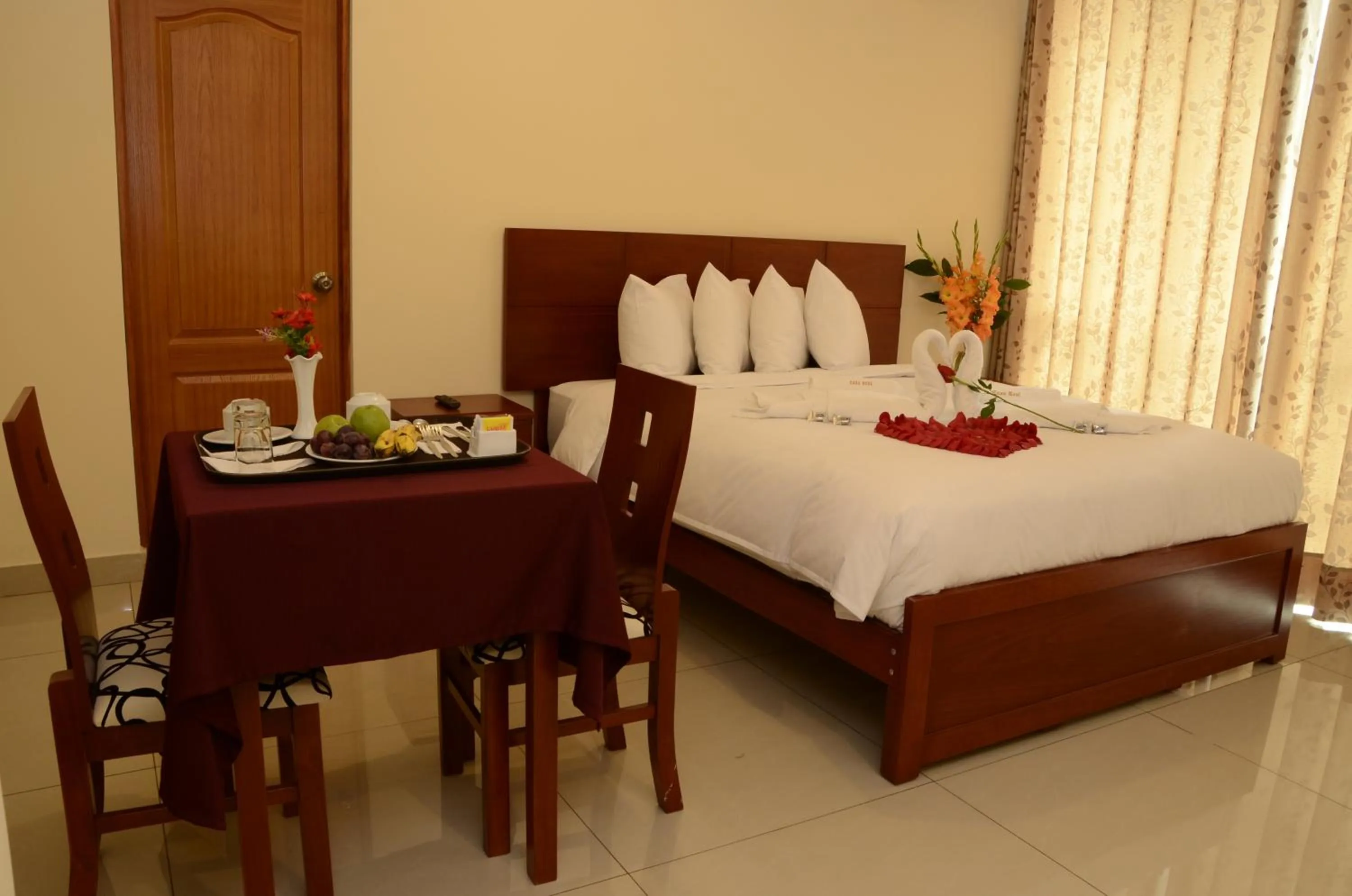 Decorative detail, Bed in Aqua Hotel Cusco