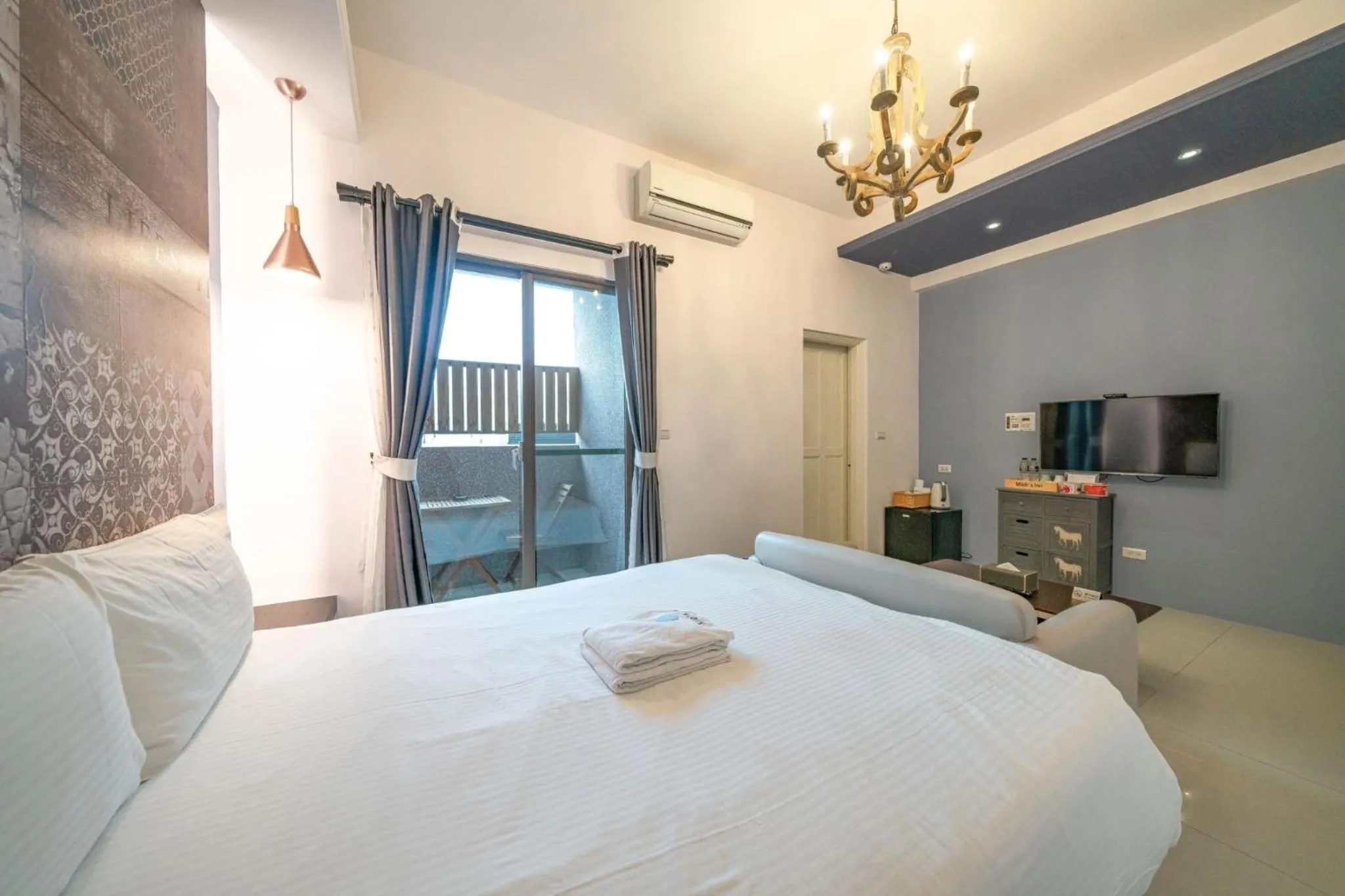 Bed in 咩咩不是羊民宿Mieh's Inn 花蓮市區 電梯 寵物友善民宿