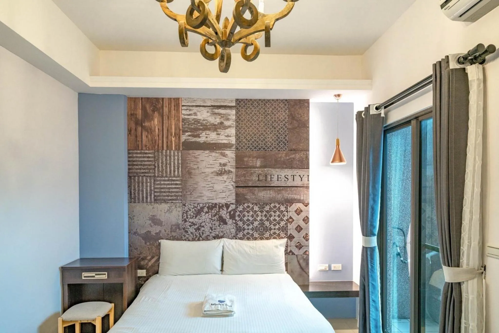 Bed in 咩咩不是羊民宿Mieh's Inn 花蓮市區 電梯 寵物友善民宿