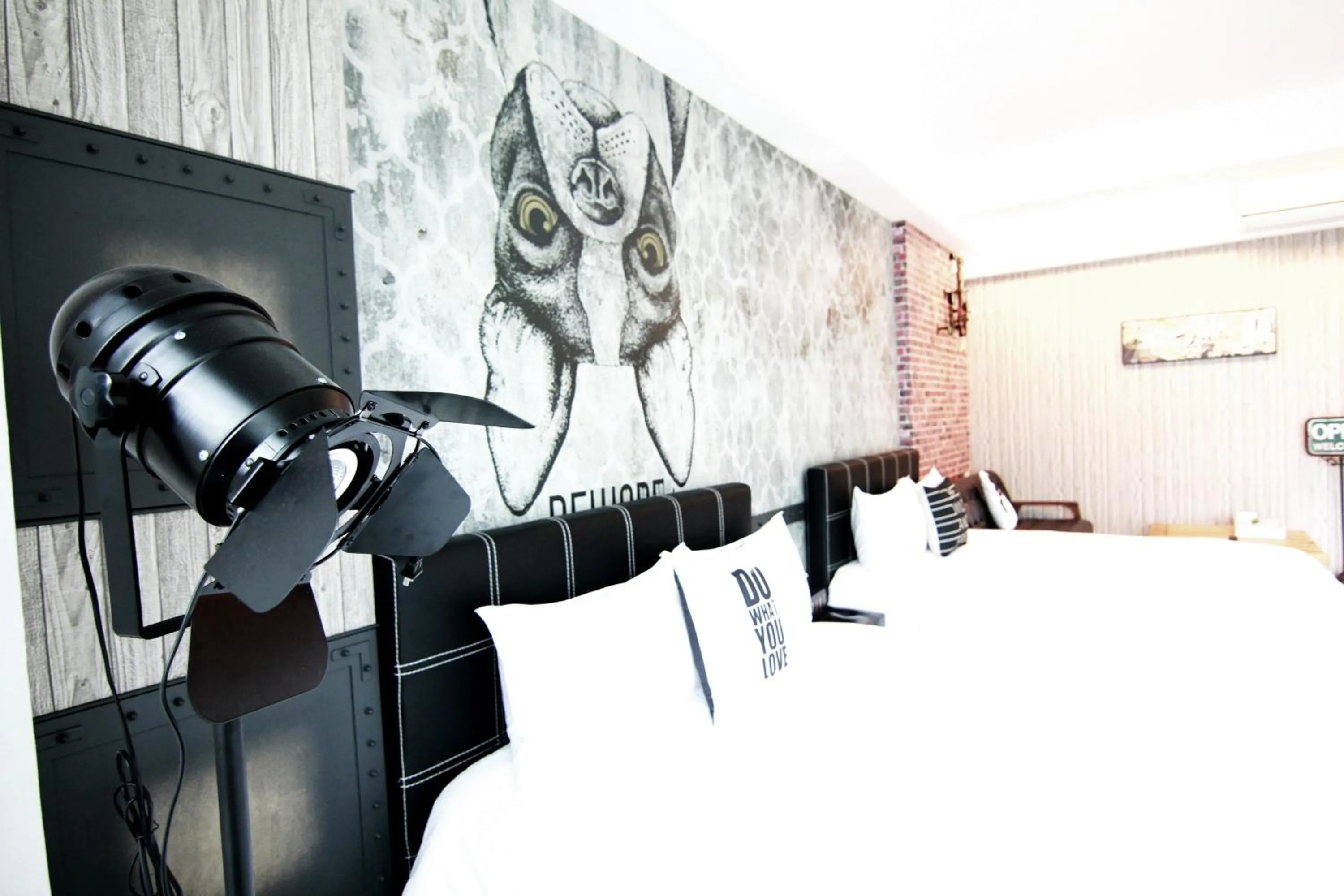 Bed in 咩咩不是羊民宿Mieh's Inn 花蓮市區 電梯 寵物友善民宿