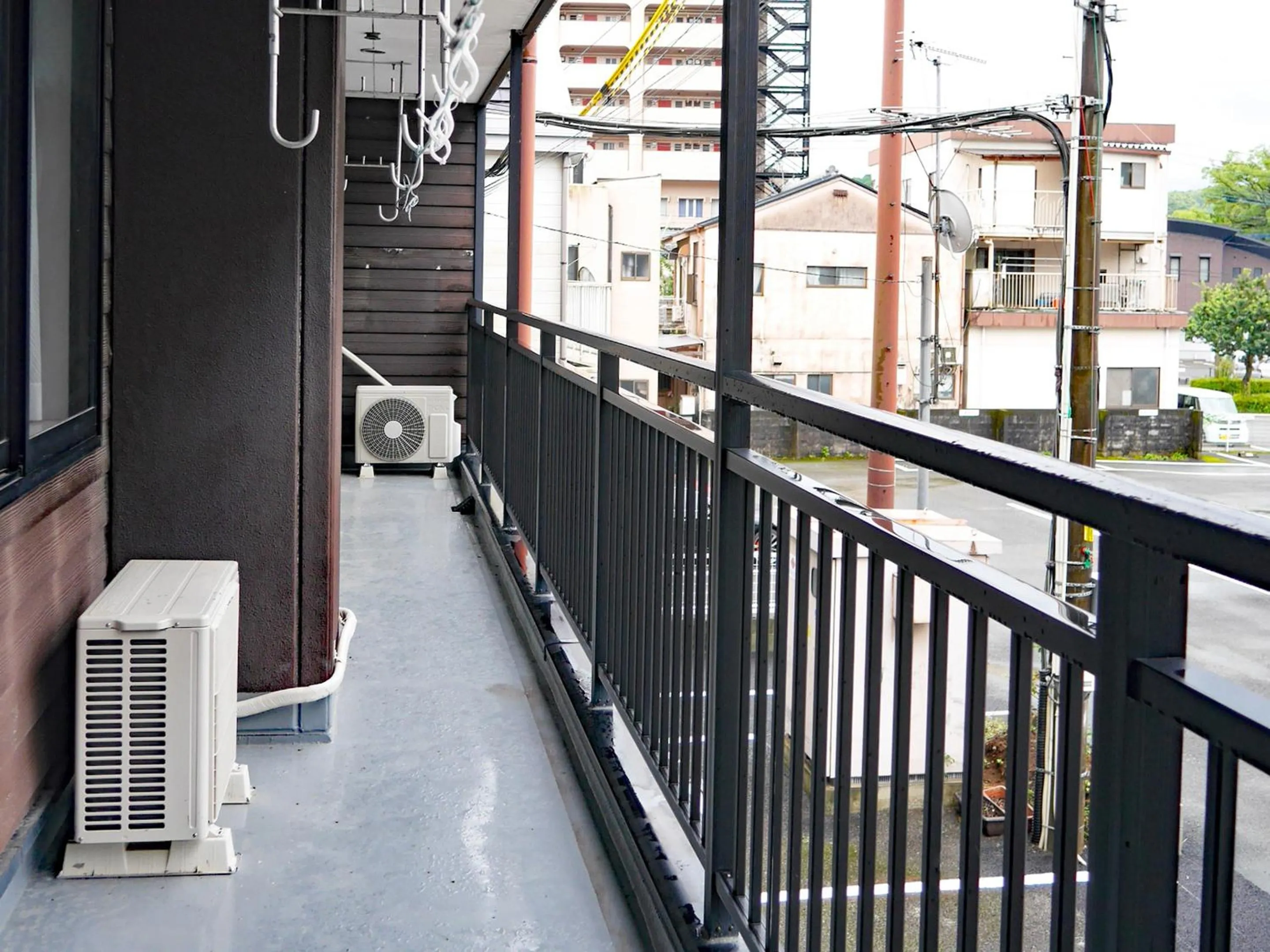 Balcony/Terrace in Station Business Hotel Tenshukaku