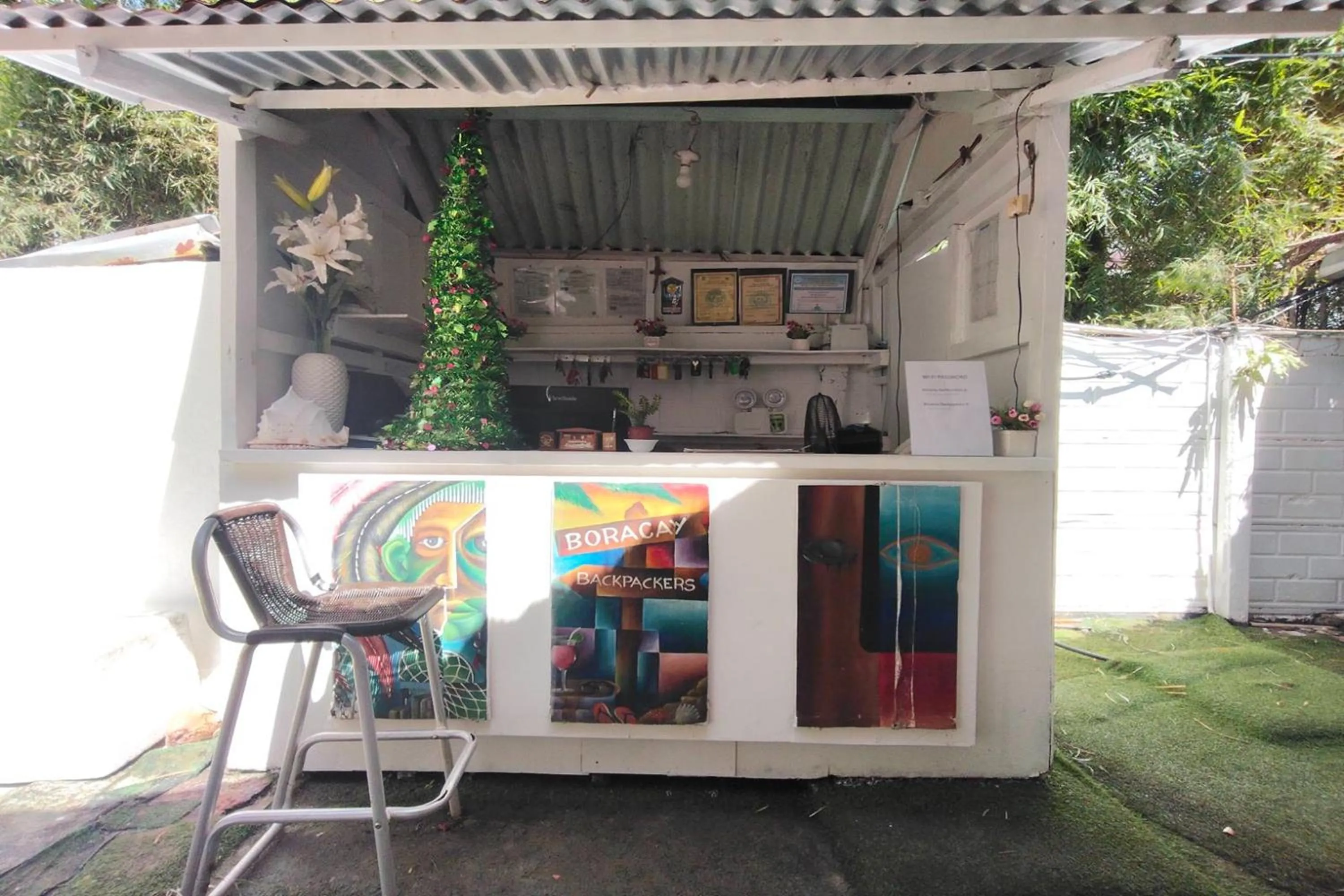 Lobby or reception in Boracay Backpackers