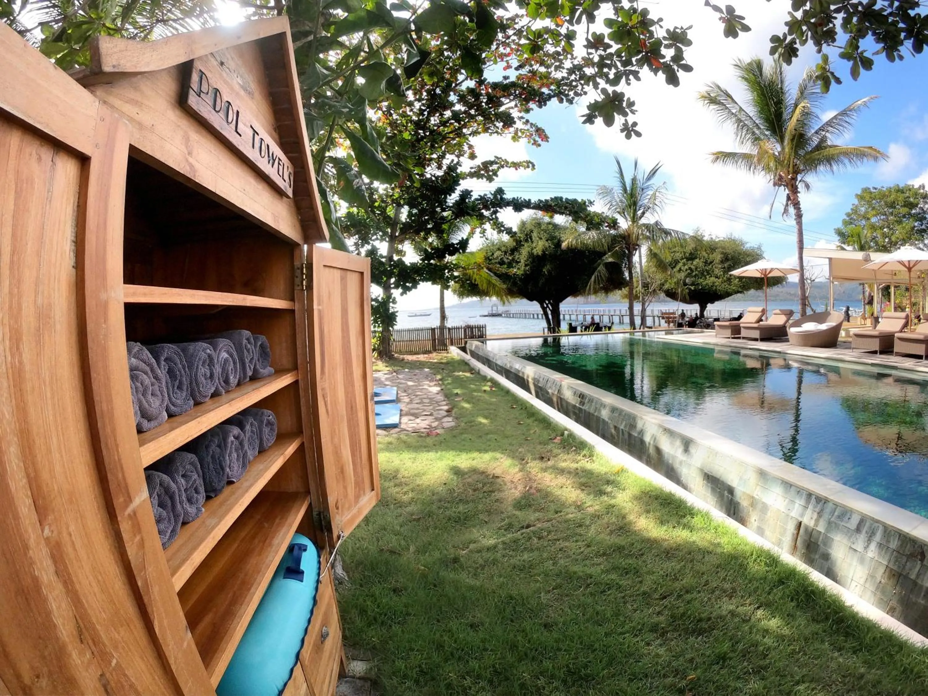 Pool view in Kokomo Resort Gili Gede
