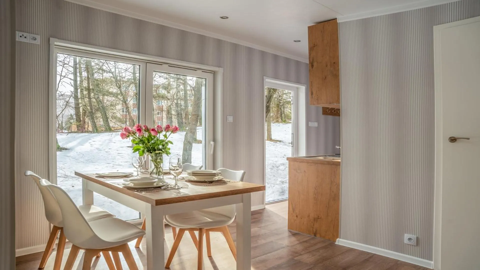 Kitchen or kitchenette in Hotel Tajty