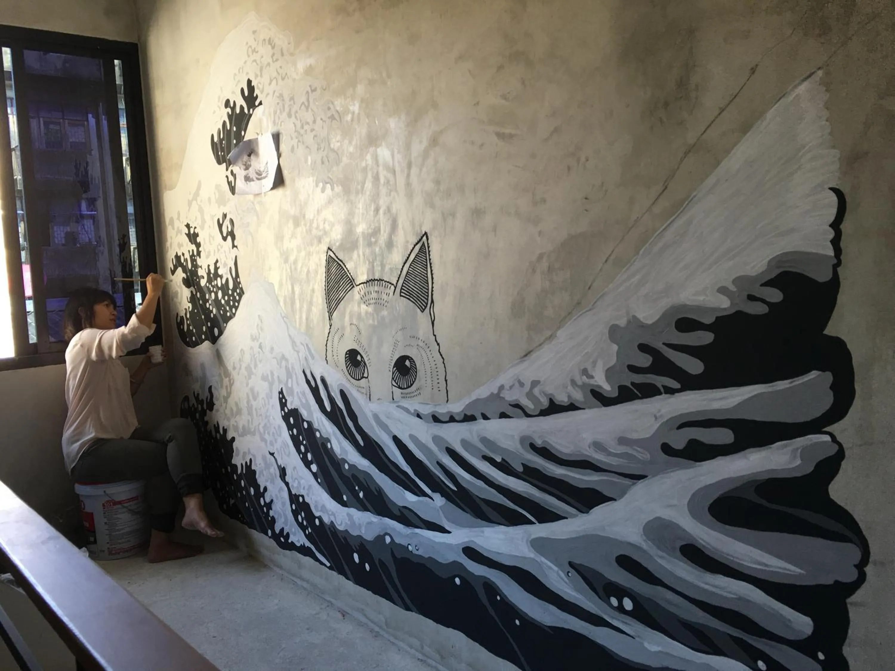 Decorative detail in Cazz Hostel